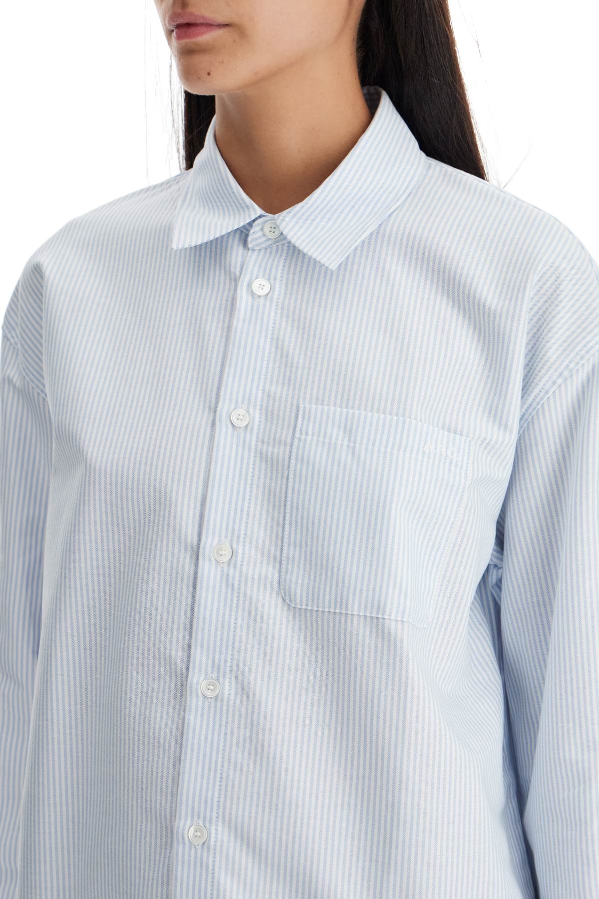 A.P.C. striped boyfriend shirt - VivaceVenus