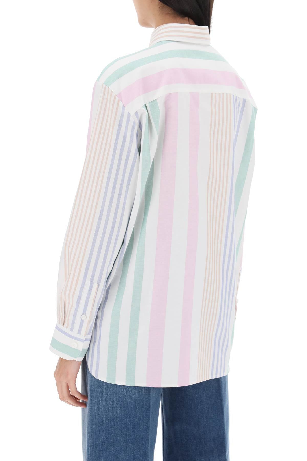 A.P.C. sela striped oxford shirt - VivaceVenus