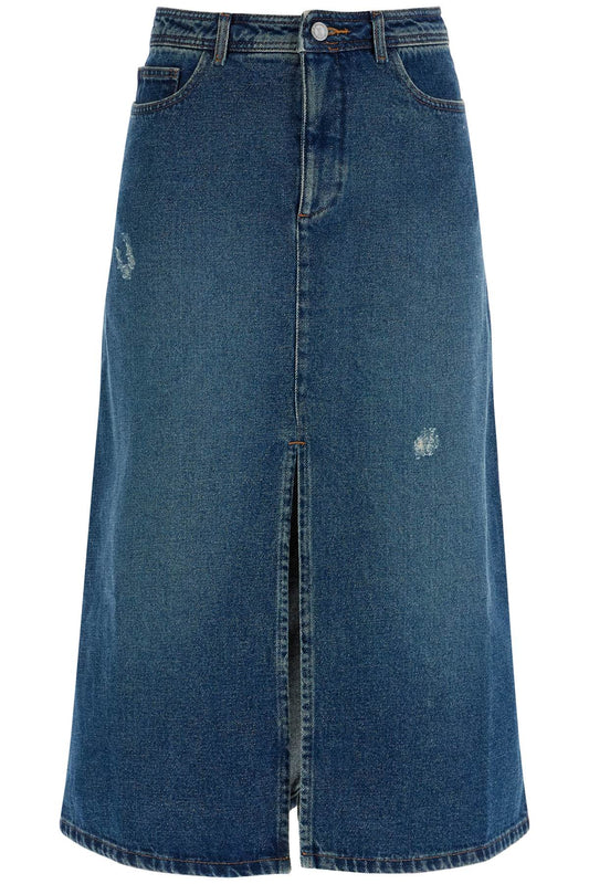 A.P.C. 'georgia denim midi skirt in - VivaceVenus