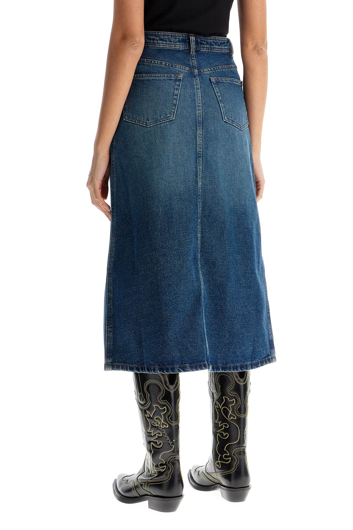 A.P.C. 'georgia denim midi skirt in - VivaceVenus