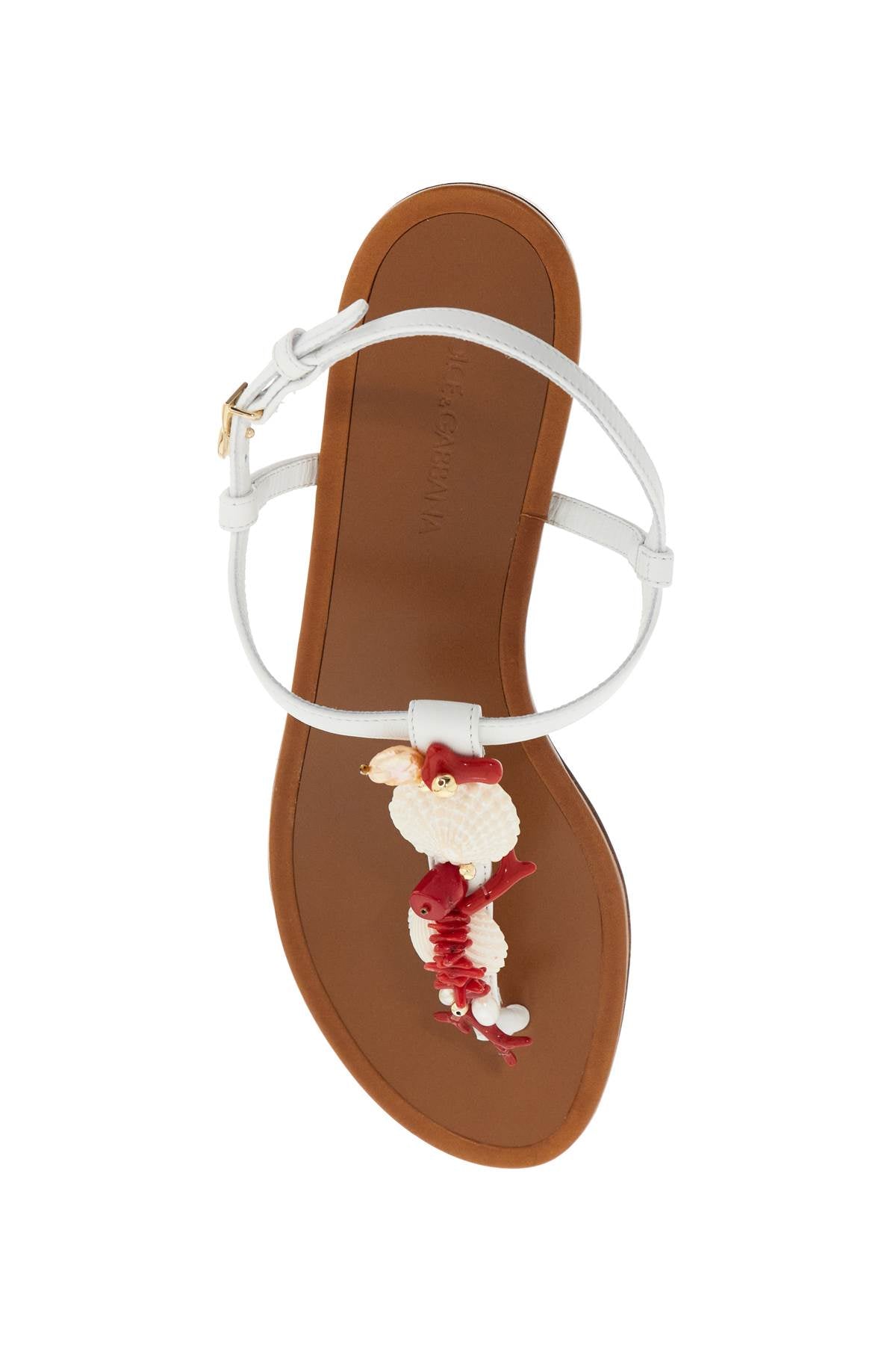 Dolce & Gabbana "nappa flip-flops with coral - VivaceVenus