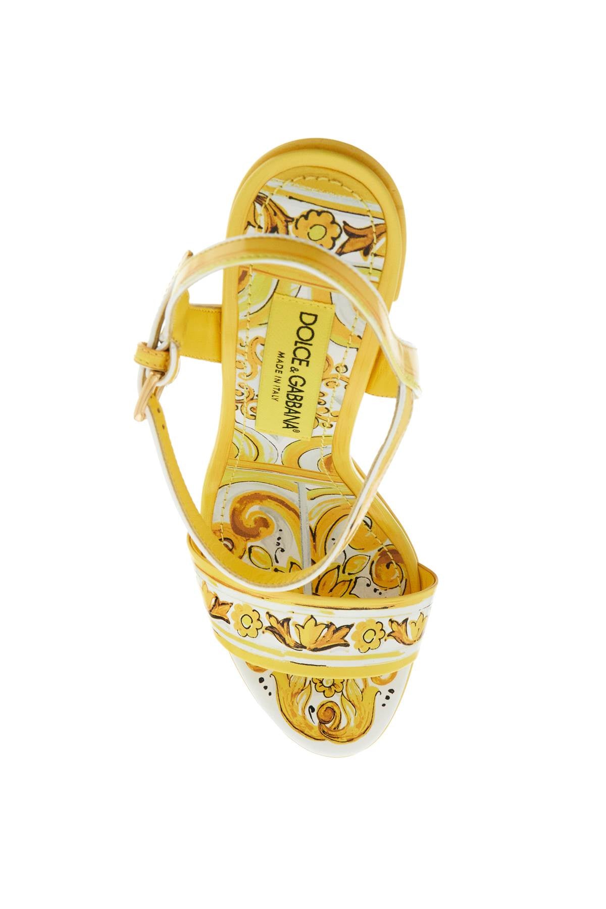 Dolce & Gabbana "shiny leather platform sandals with mai