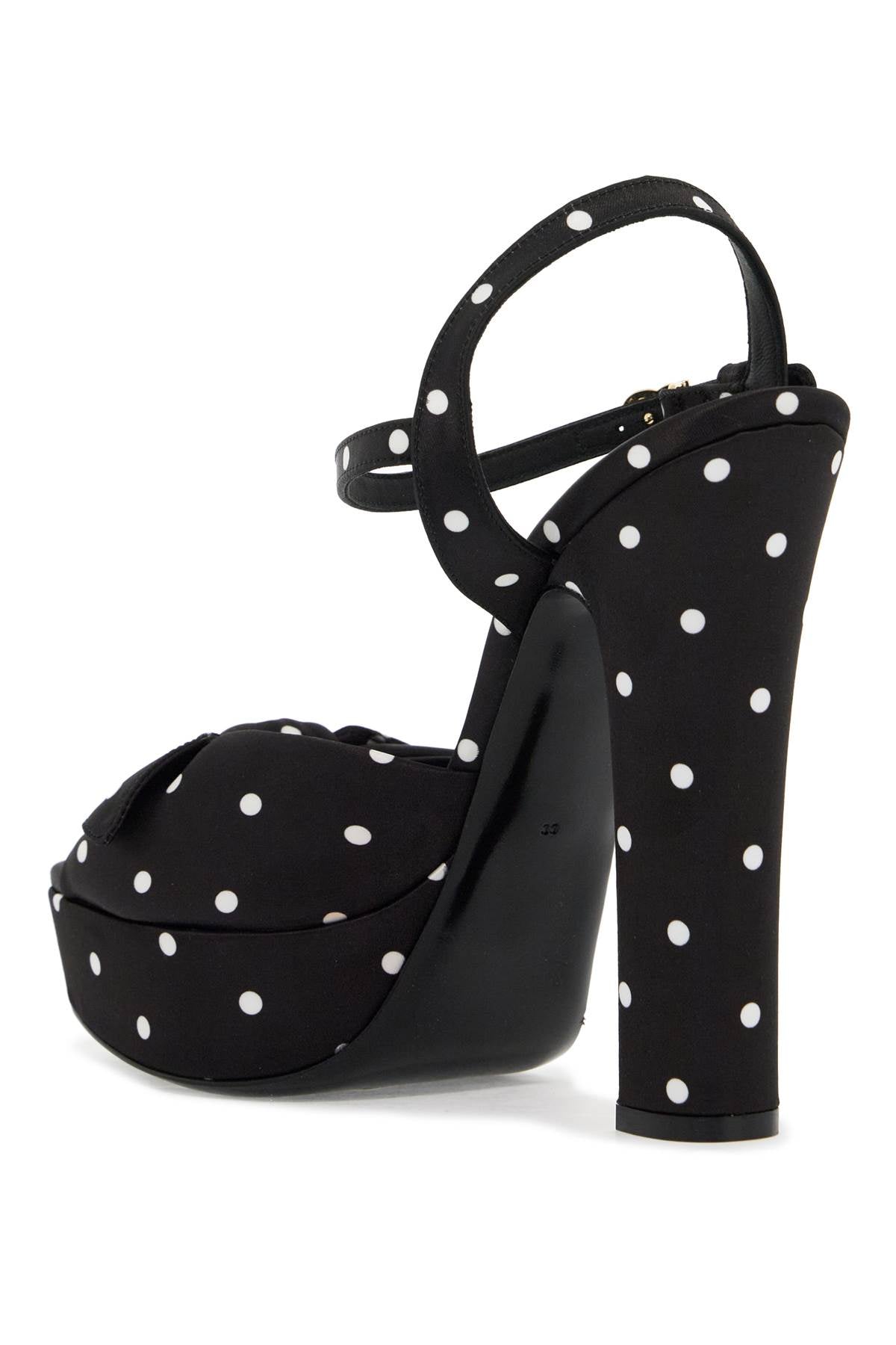 Dolce & Gabbana "keira polka dot satin platform sandals - VivaceVenus