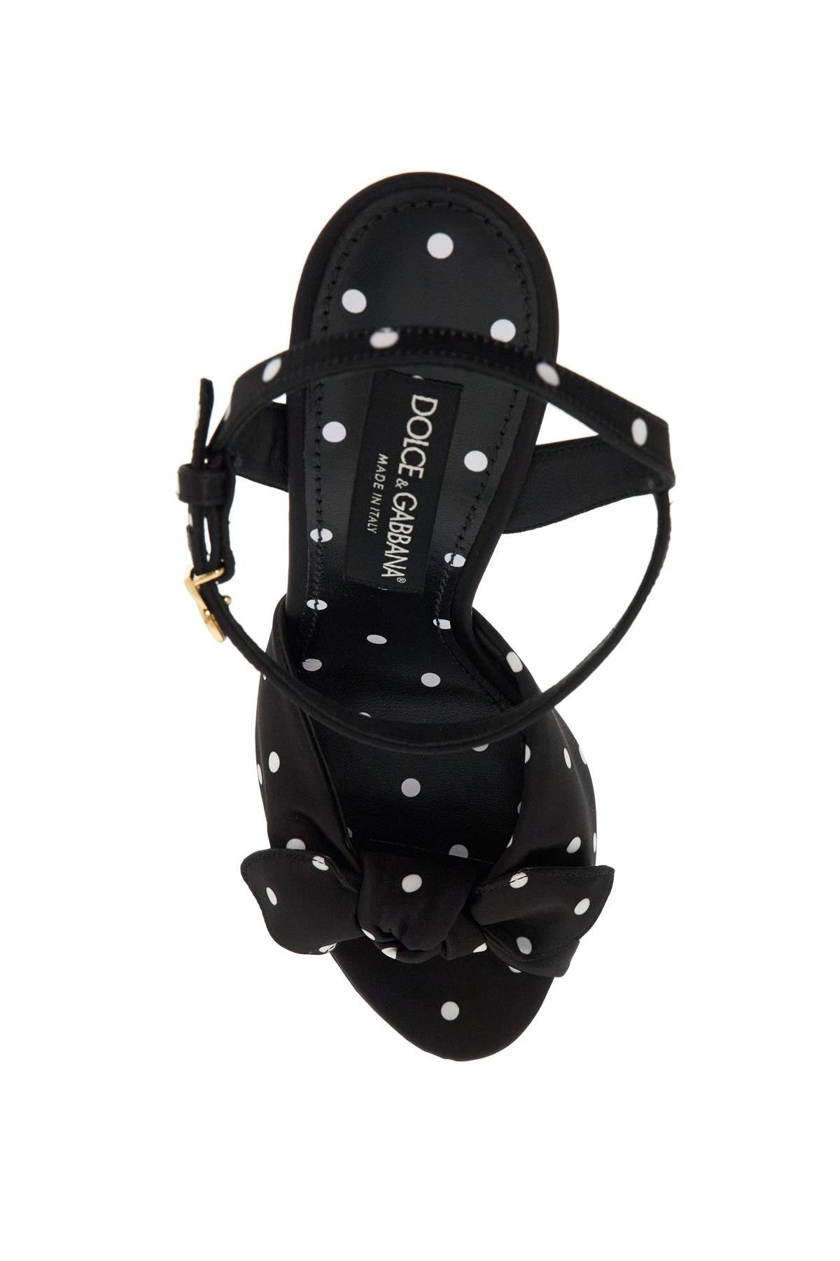 Dolce & Gabbana "keira polka dot satin platform sandals - VivaceVenus