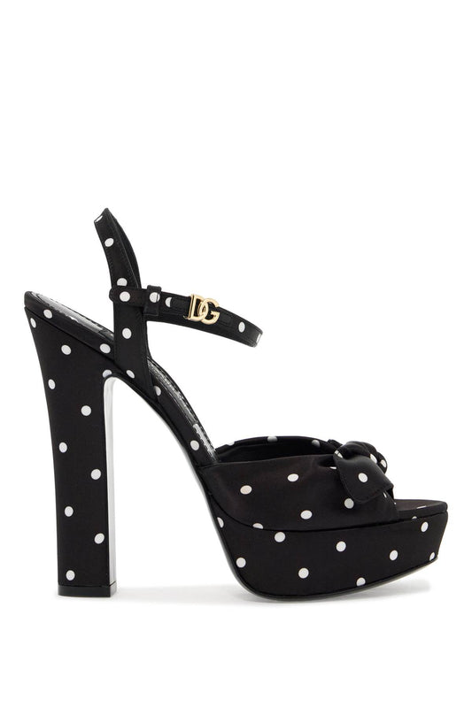 Dolce & Gabbana "keira polka dot satin platform sandals - VivaceVenus