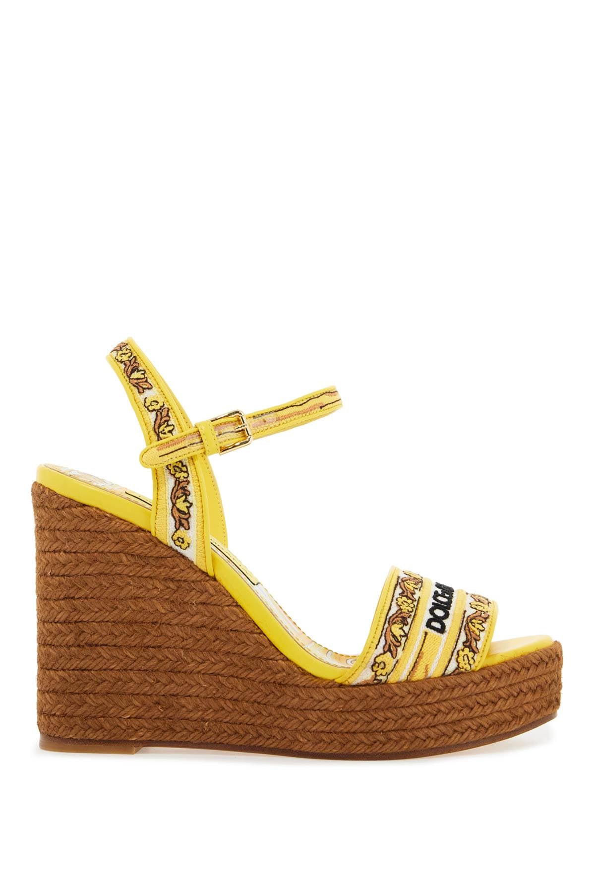 Dolce & Gabbana maiolica embroidered wedge sandals - VivaceVenus