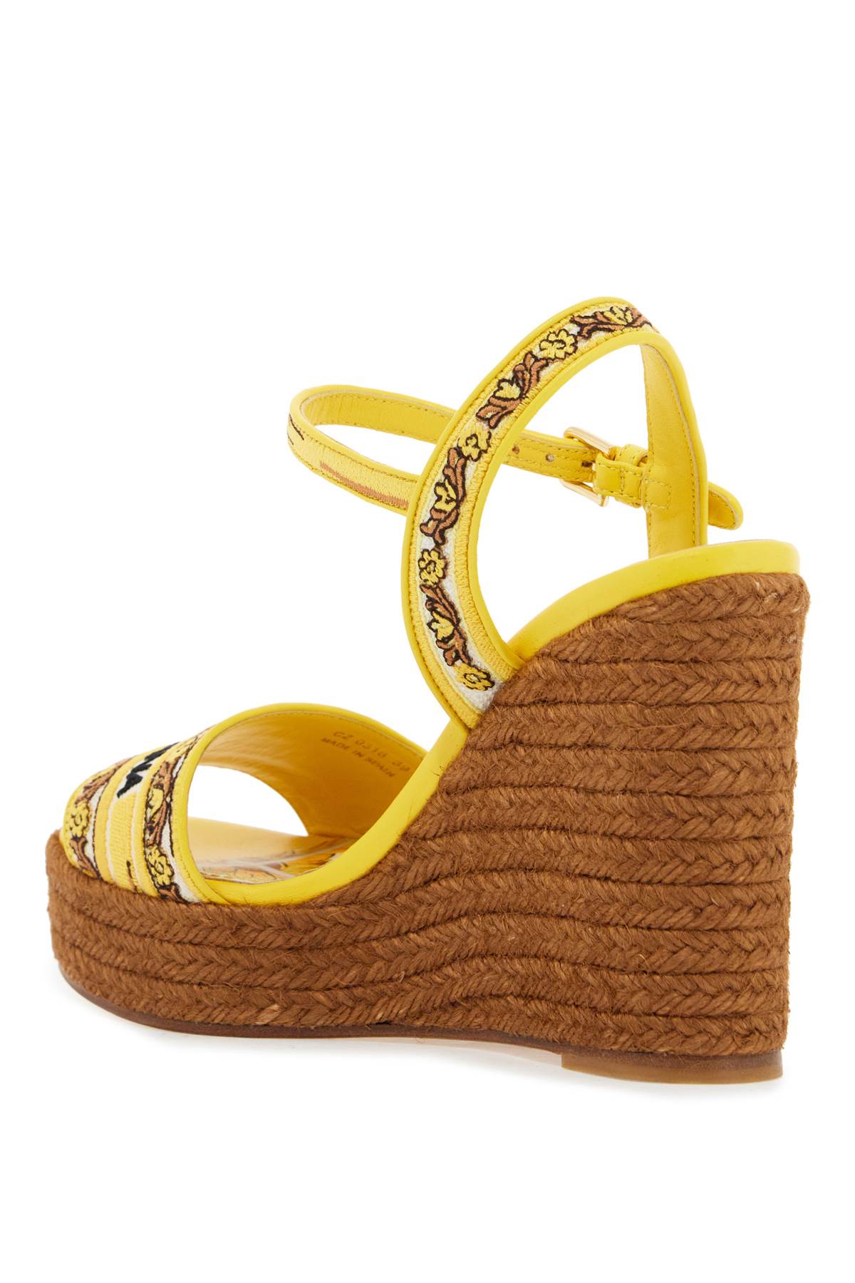 Dolce & Gabbana maiolica embroidered wedge sandals - VivaceVenus