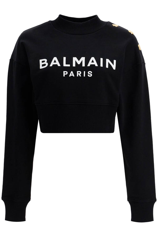 Balmain "cropped sweatshirt with buttons