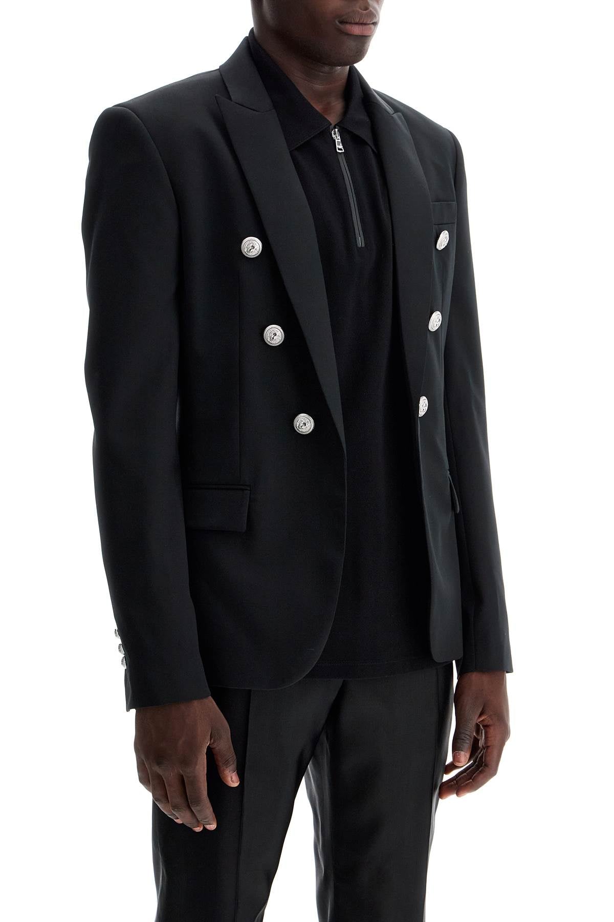 Balmain six-button wool jacket