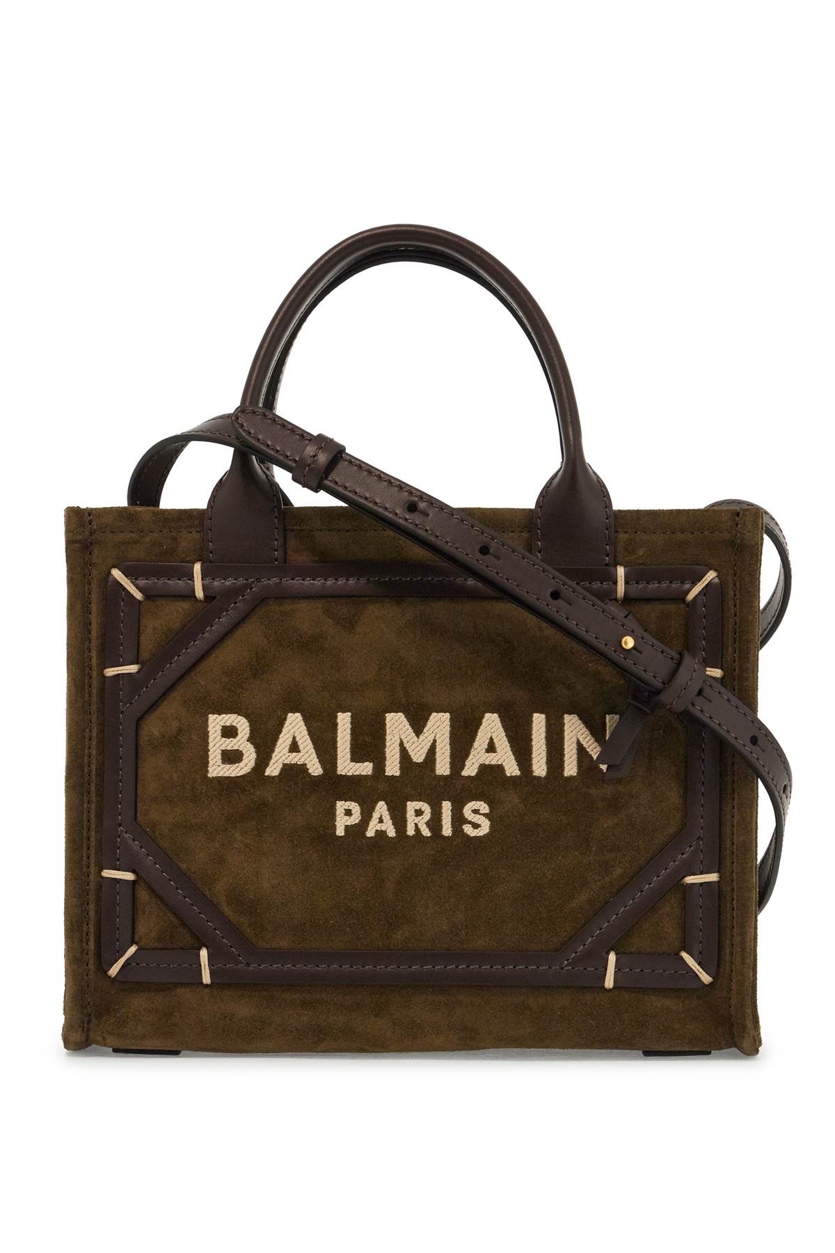 Balmain suede b-army tote bag