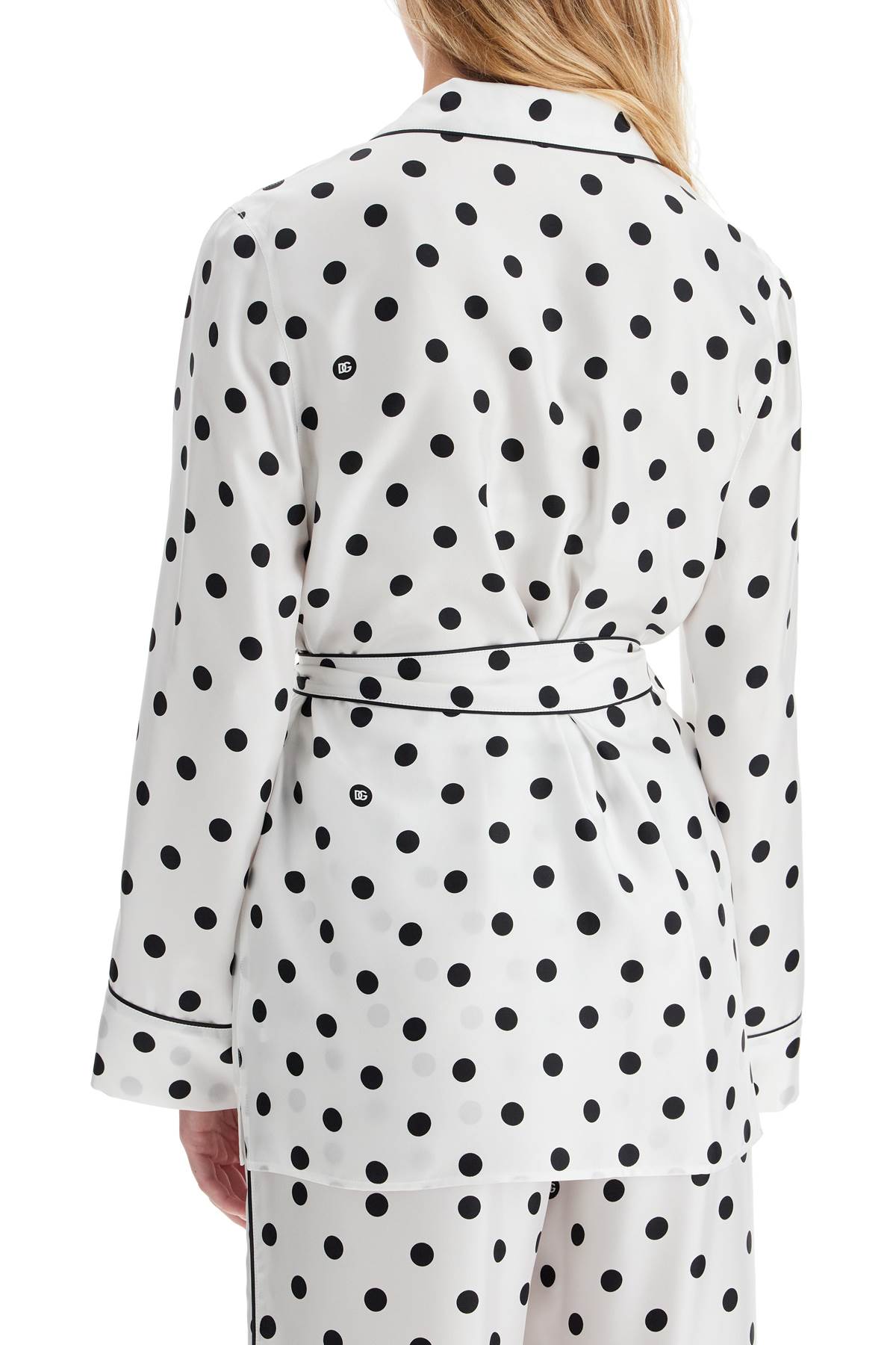 Dolce & Gabbana silk polka dot pajama shirt - VivaceVenus