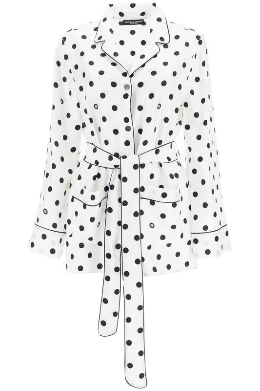 Dolce & Gabbana silk polka dot pajama shirt - VivaceVenus