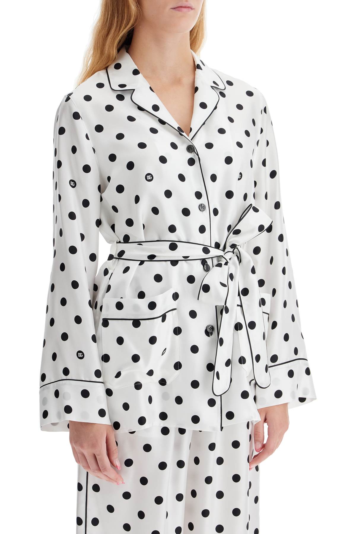 Dolce & Gabbana silk polka dot pajama shirt - VivaceVenus