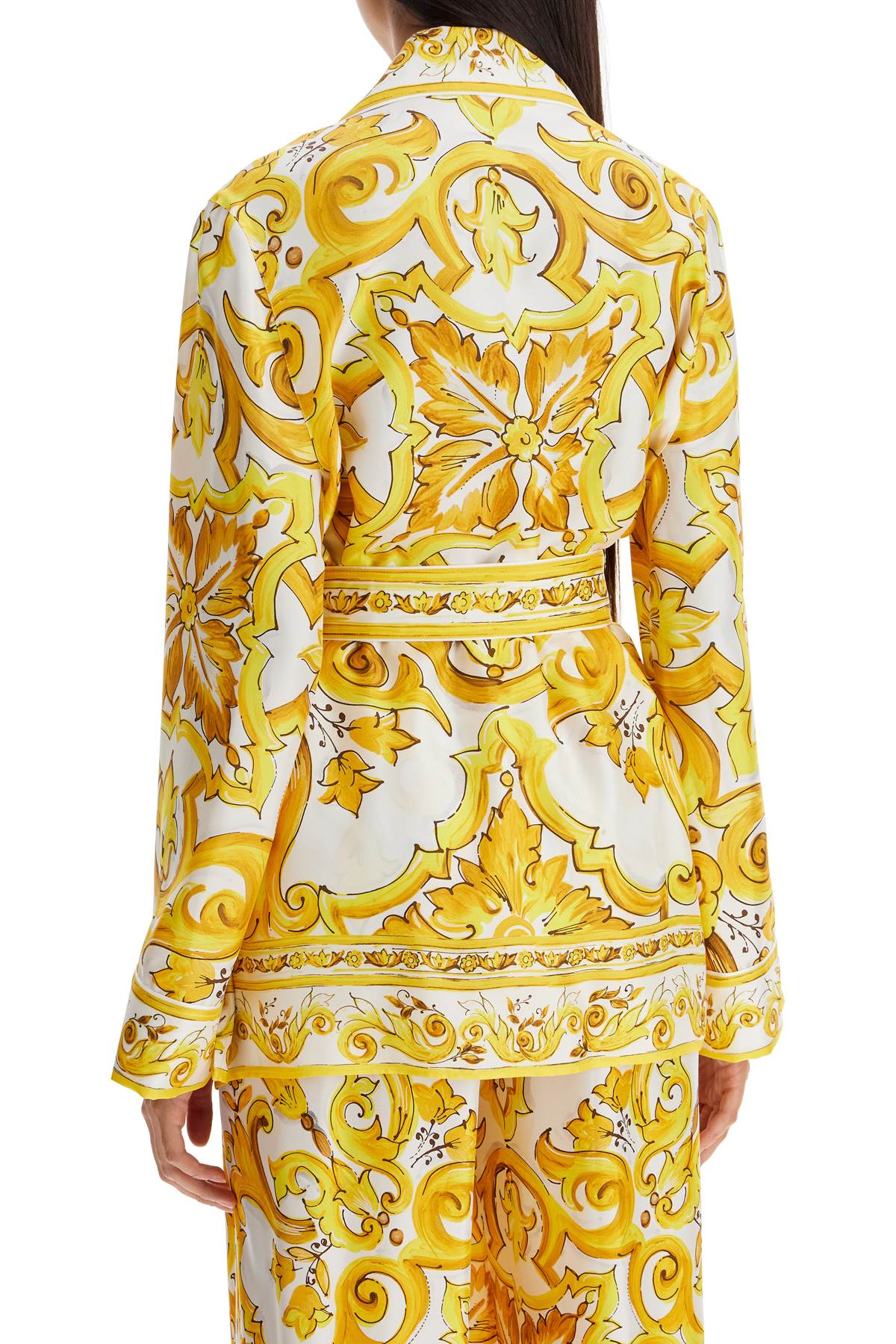 Dolce & Gabbana silk blouse with maiolica print and - VivaceVenus