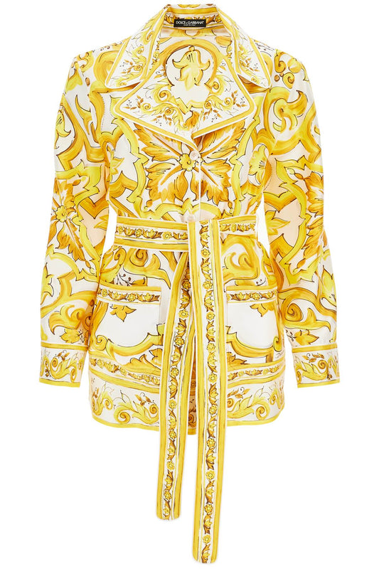 Dolce & Gabbana silk blouse with maiolica print and - VivaceVenus