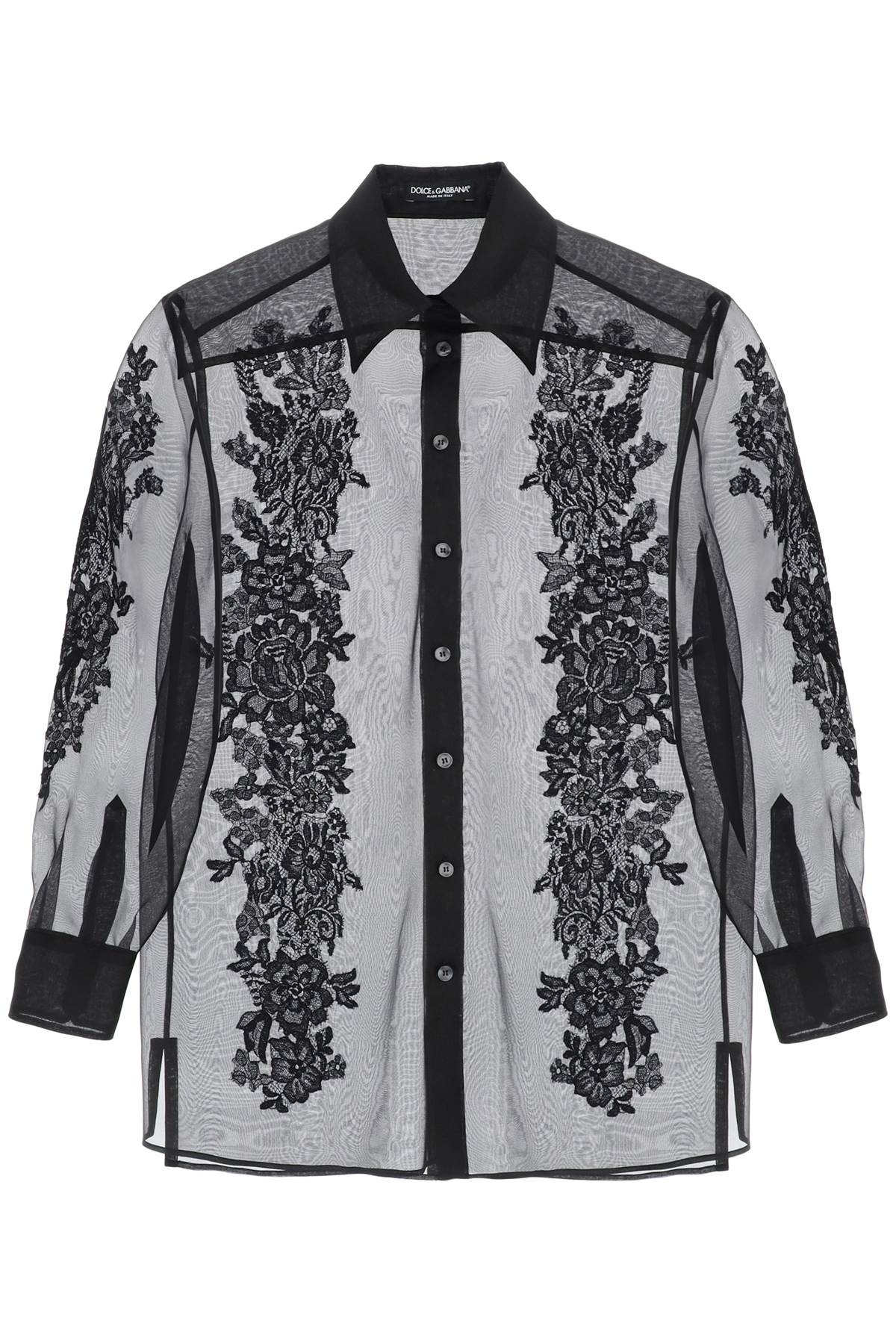 Dolce & Gabbana organza shirt with lace inserts - VivaceVenus