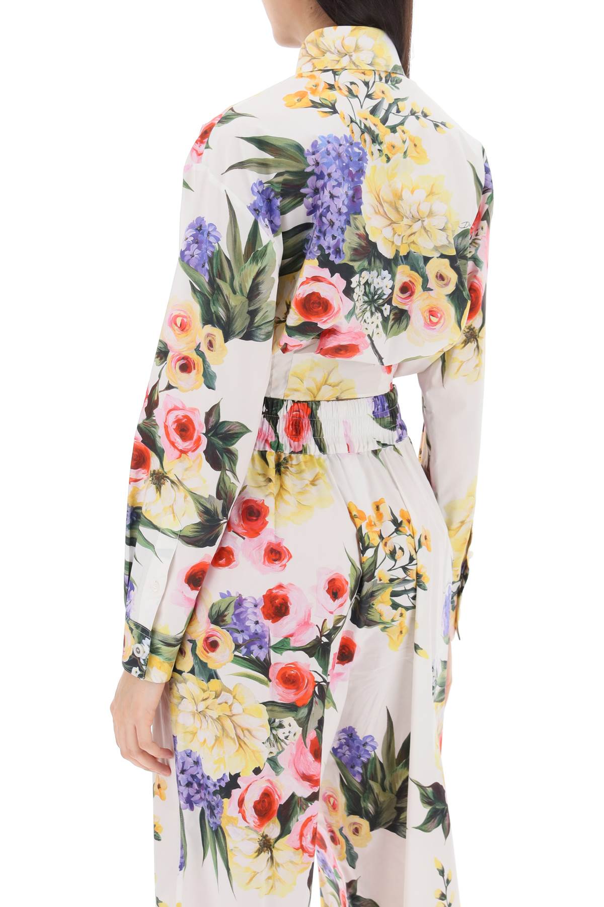 Dolce & Gabbana rose garden cropped shirt - VivaceVenus