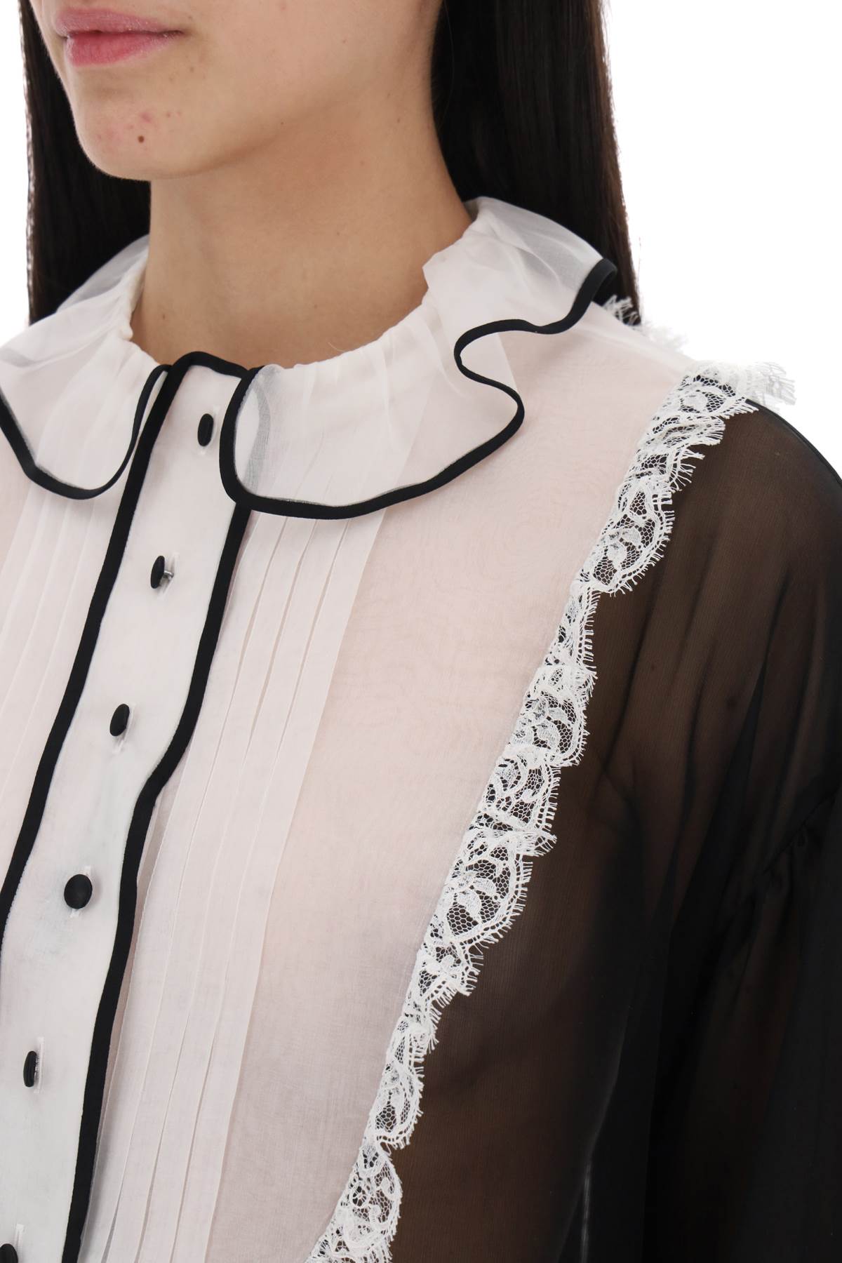 Dolce & Gabbana chiffon blouse with plastr - VivaceVenus