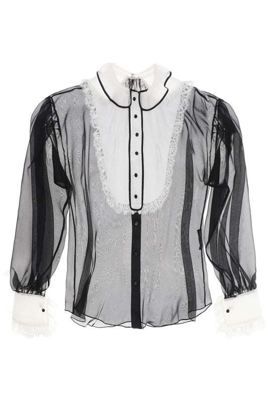 Dolce & Gabbana chiffon blouse with plastr - VivaceVenus