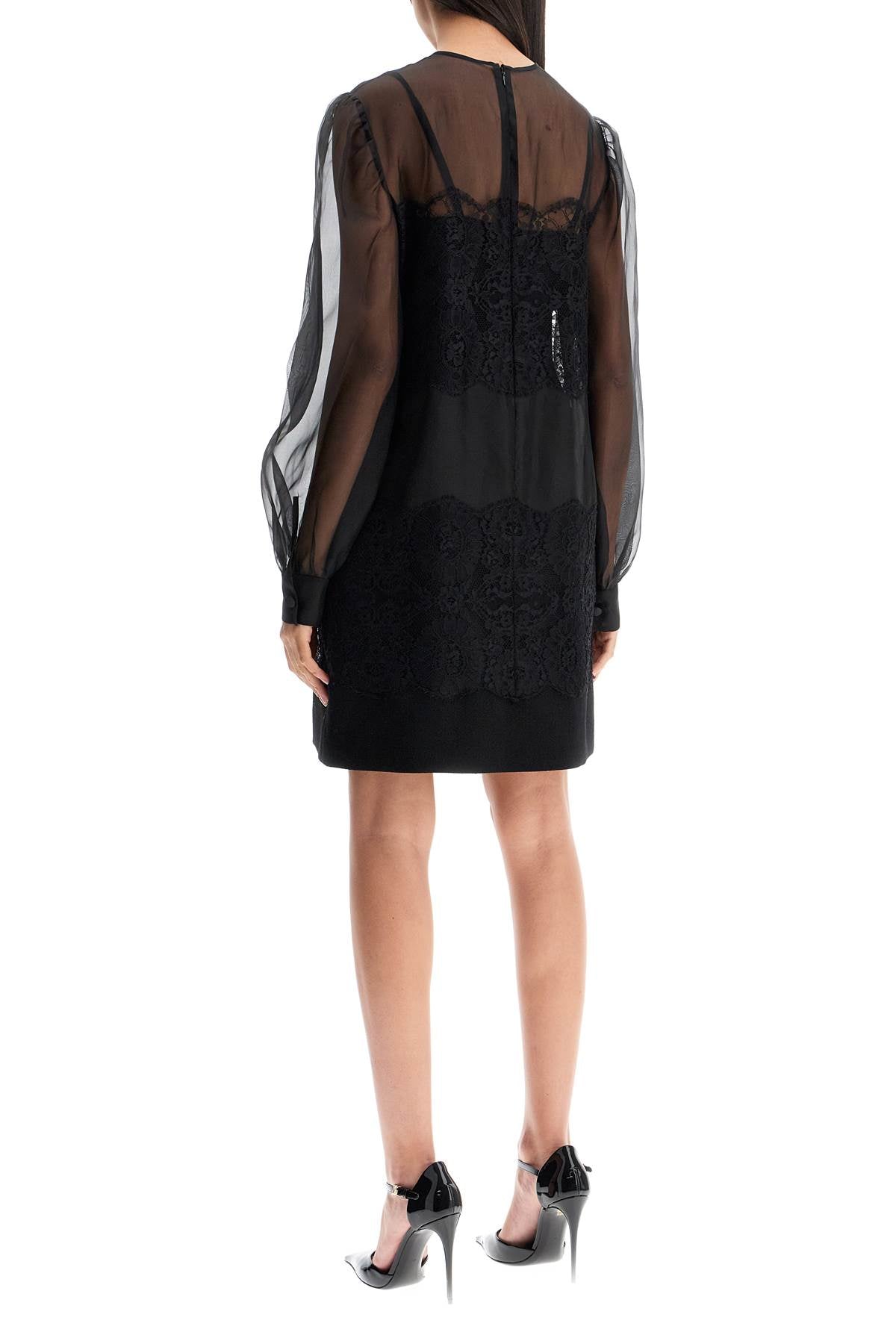 Dolce & Gabbana short organza and lace dress - VivaceVenus