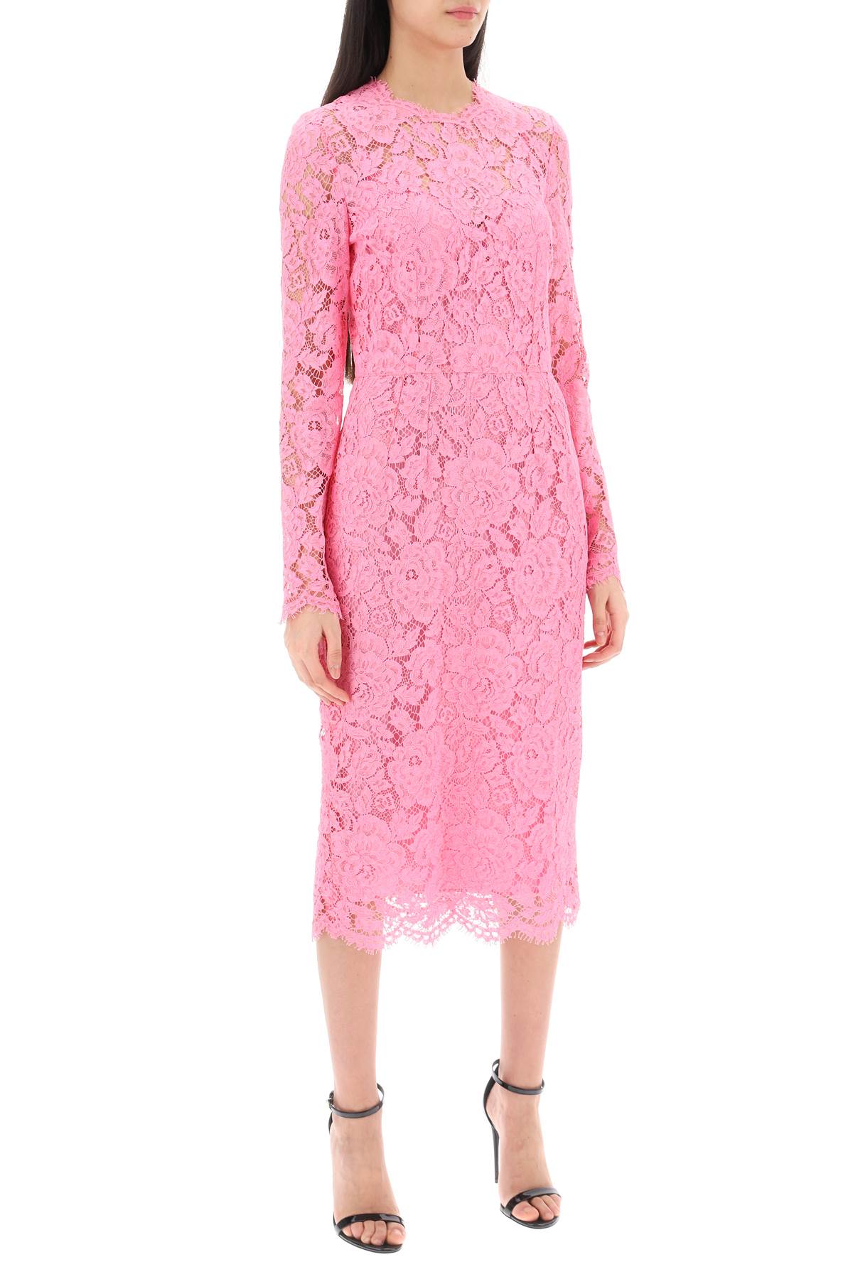 Dolce & Gabbana midi dress in floral cordonnet lace - VivaceVenus