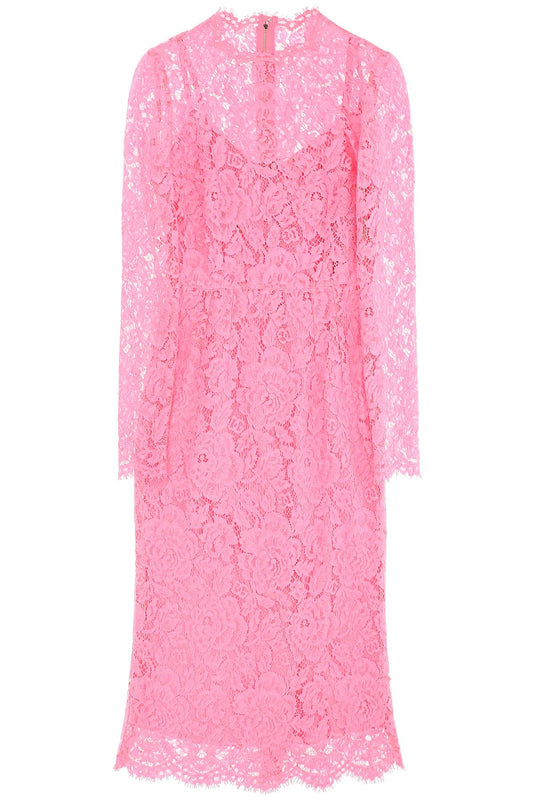 Dolce & Gabbana midi dress in floral cordonnet lace - VivaceVenus