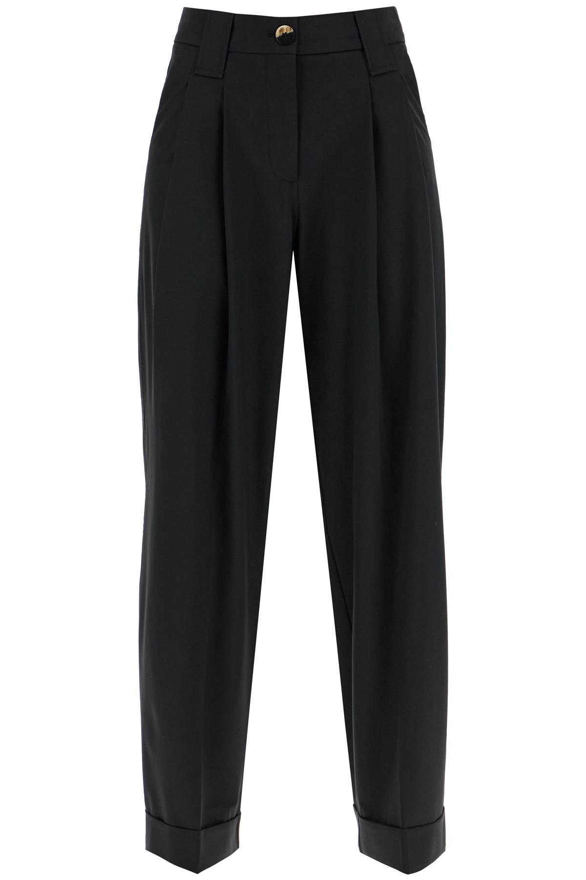 Ganni double pleat fluid trousers - VivaceVenus