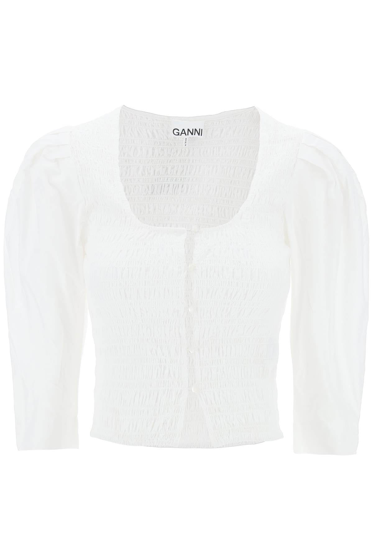 Ganni "poplin smock blouse - VivaceVenus