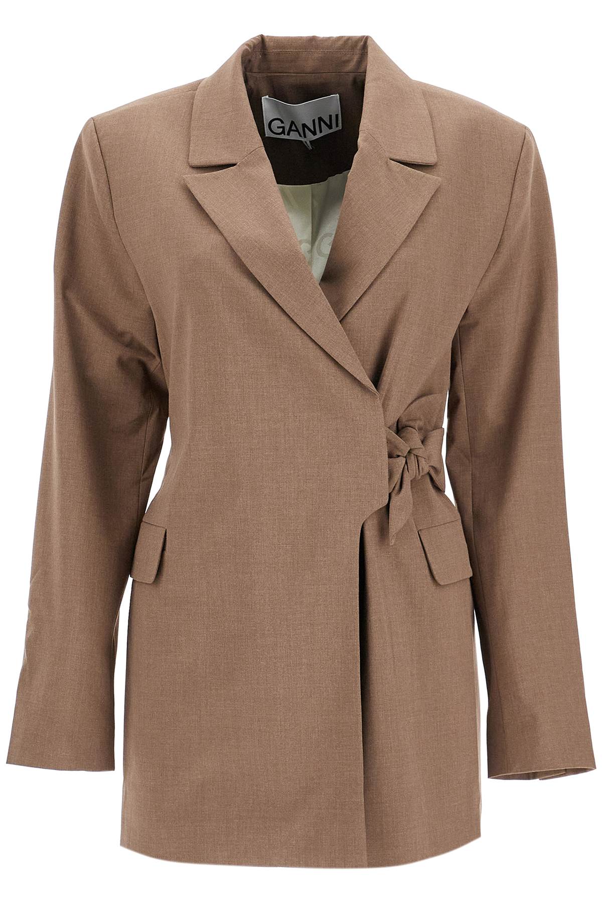 Ganni double-breasted blazer with - VivaceVenus