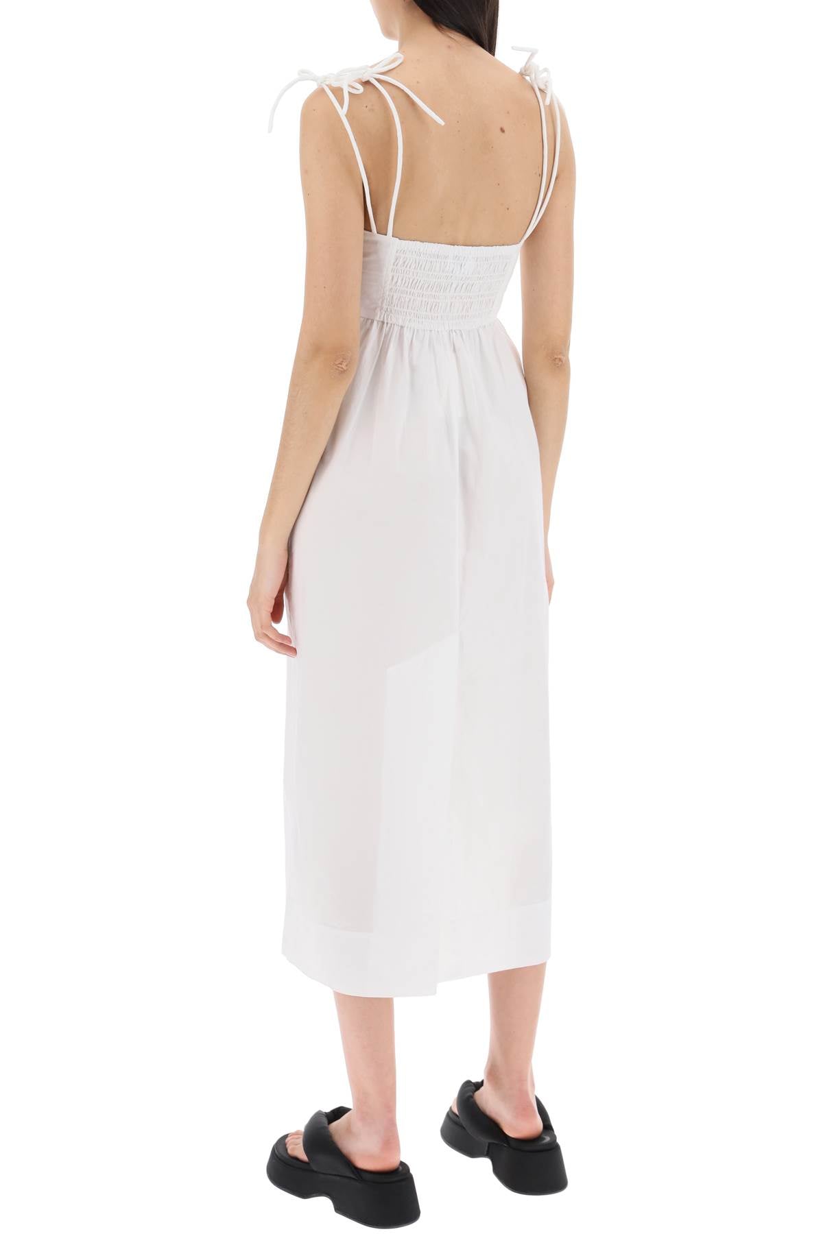 Ganni cotton poplin midi dress in - VivaceVenus