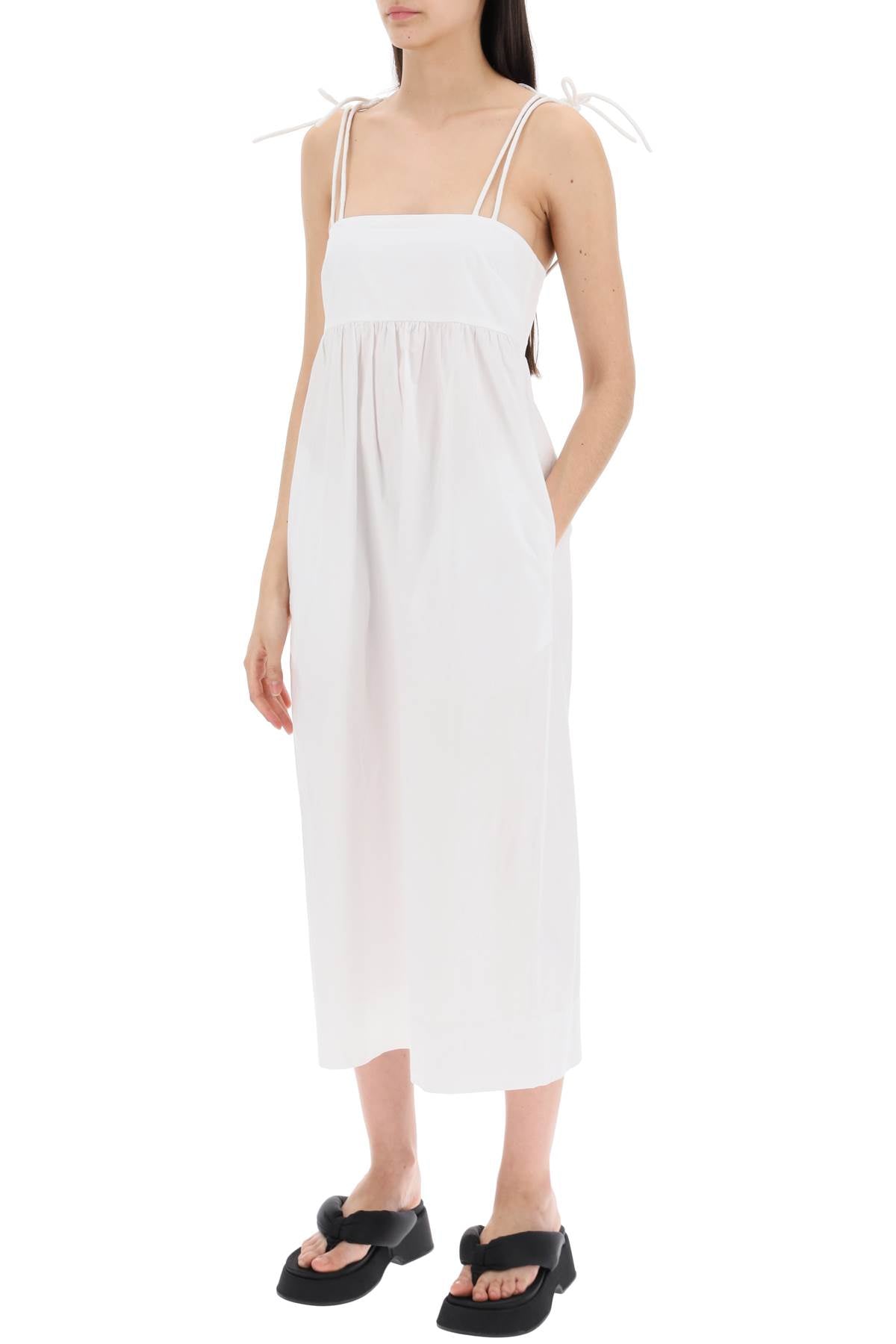 Ganni cotton poplin midi dress in - VivaceVenus