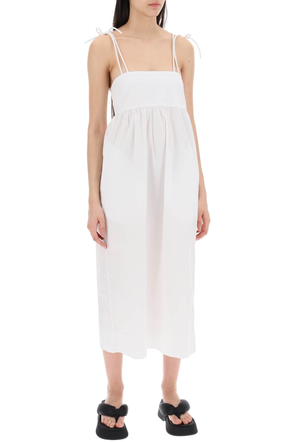 Ganni cotton poplin midi dress in - VivaceVenus