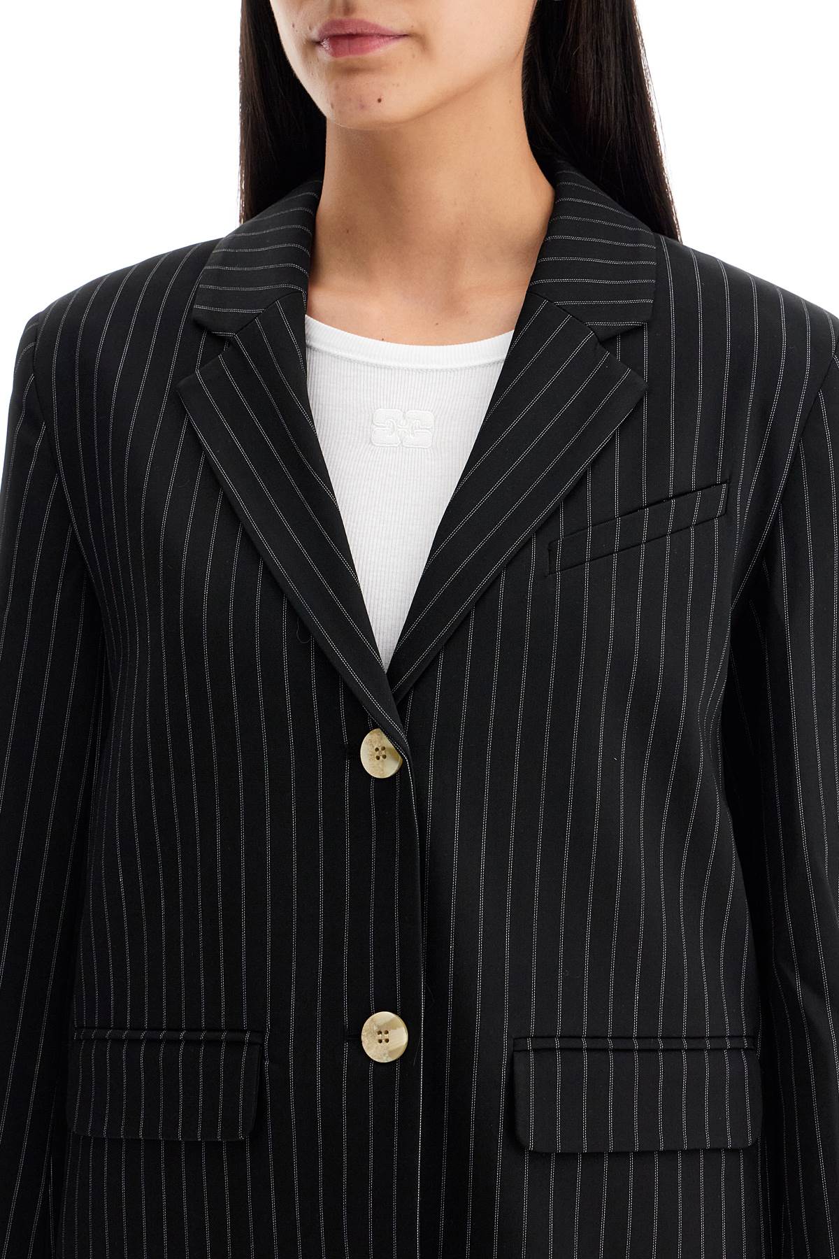 Ganni striped boxy blazer - VivaceVenus