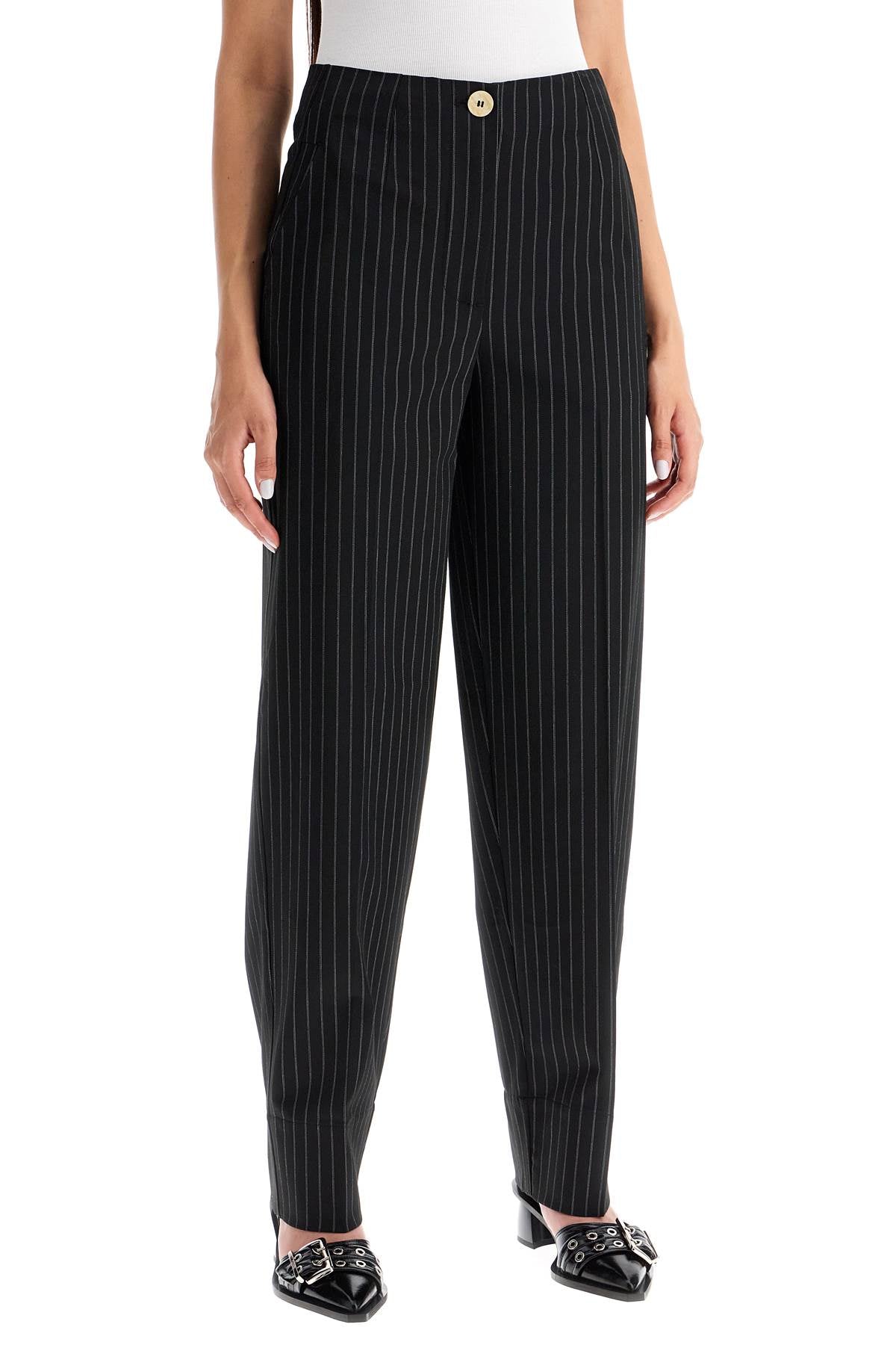 Ganni striped tapered trousers - VivaceVenus