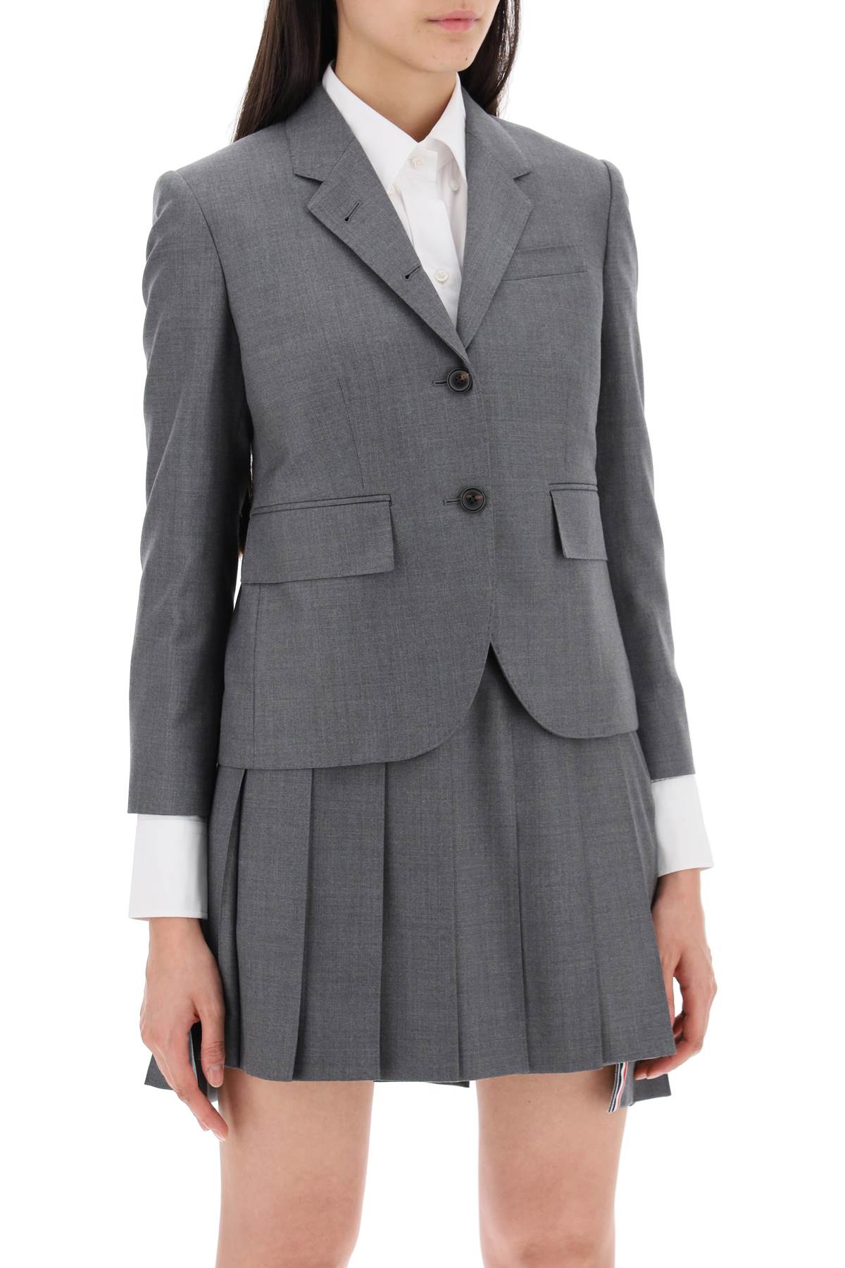 Thom Browne single-breasted cropped jacket in 120's wool - VivaceVenus