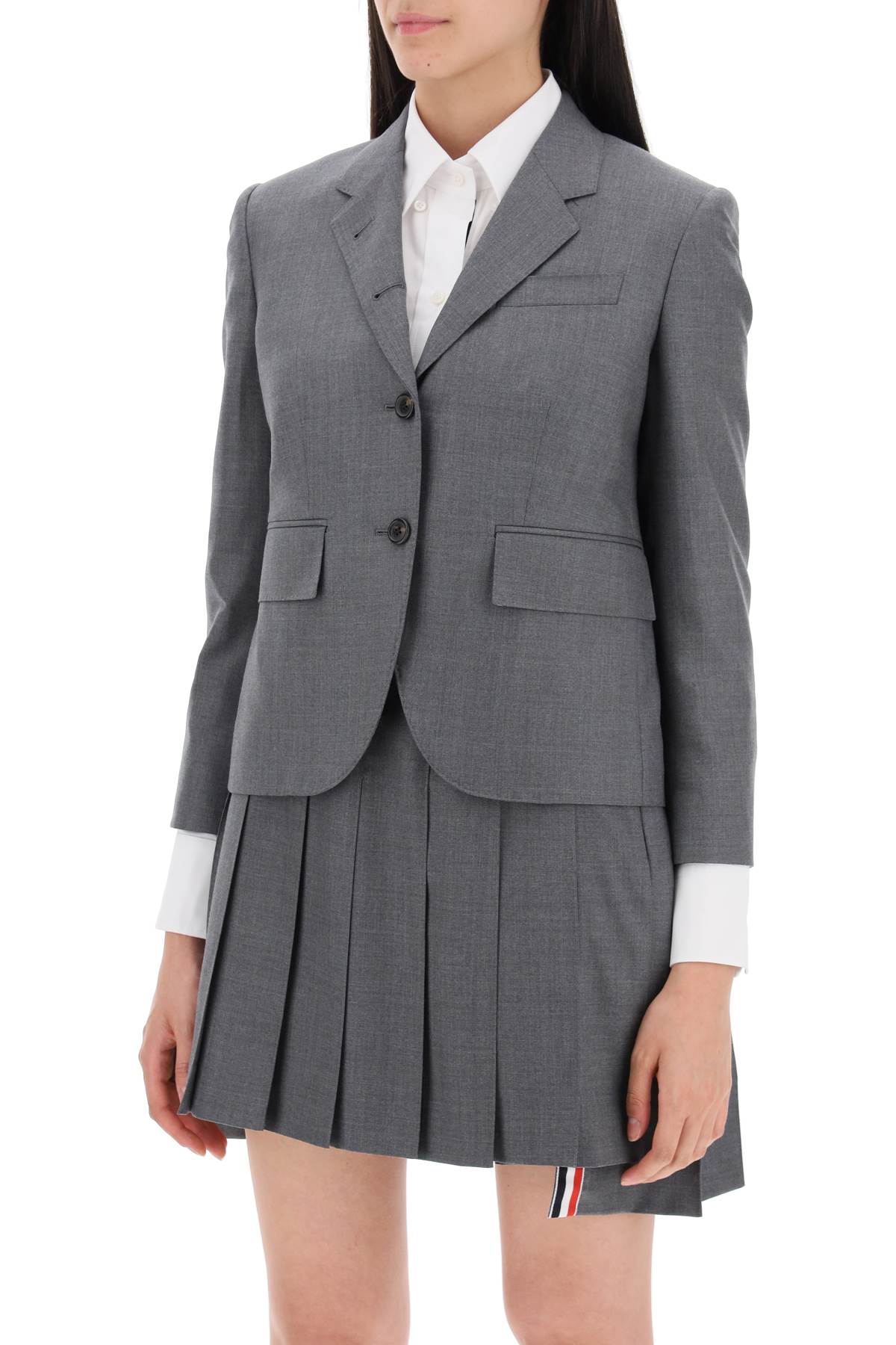 Thom Browne single-breasted cropped jacket in 120's wool - VivaceVenus