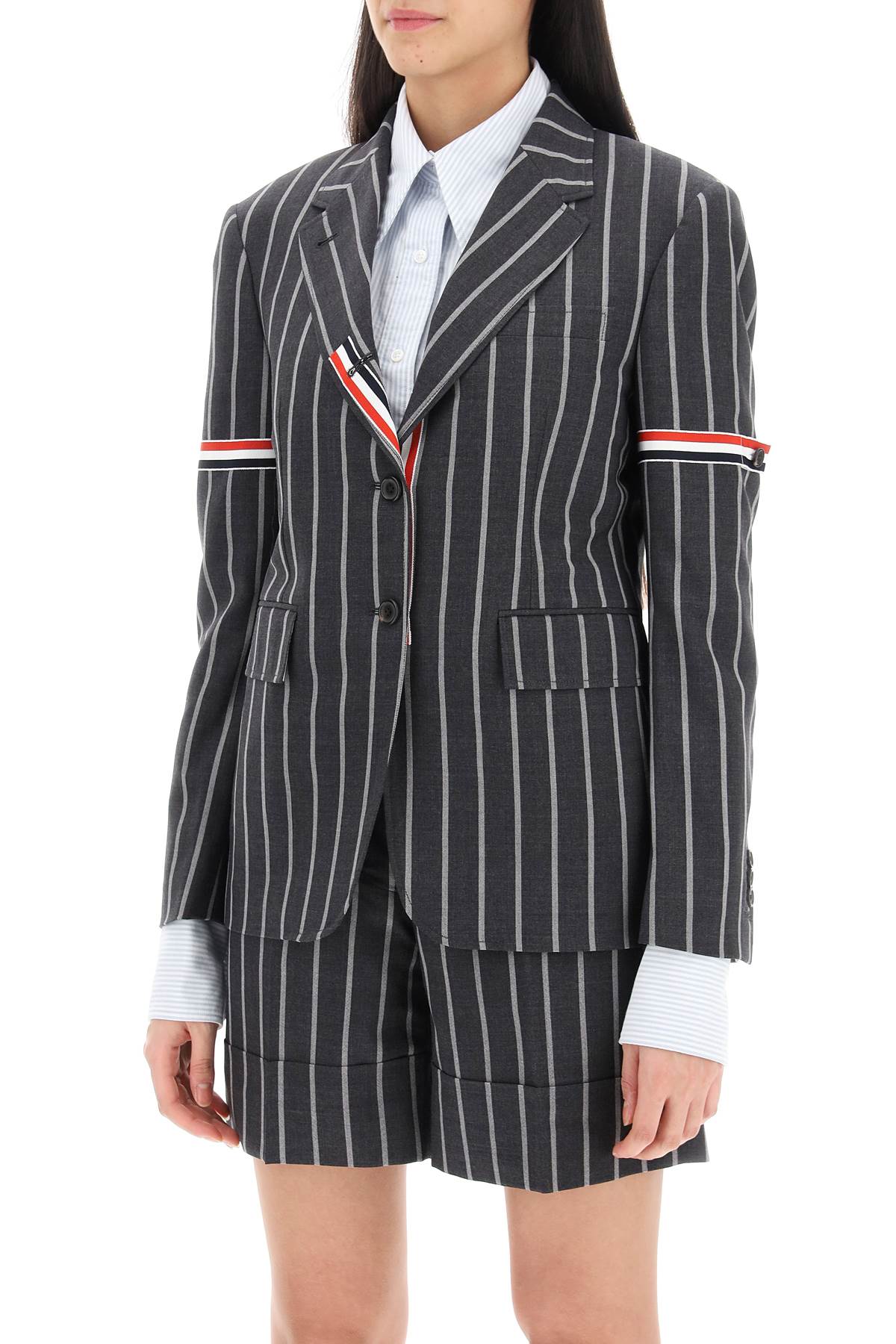 Thom Browne striped single-breasted jacket - VivaceVenus