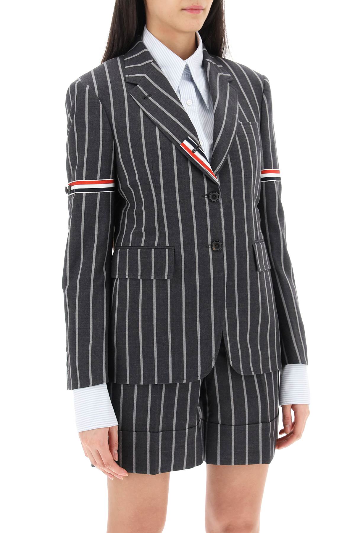 Thom Browne striped single-breasted jacket - VivaceVenus