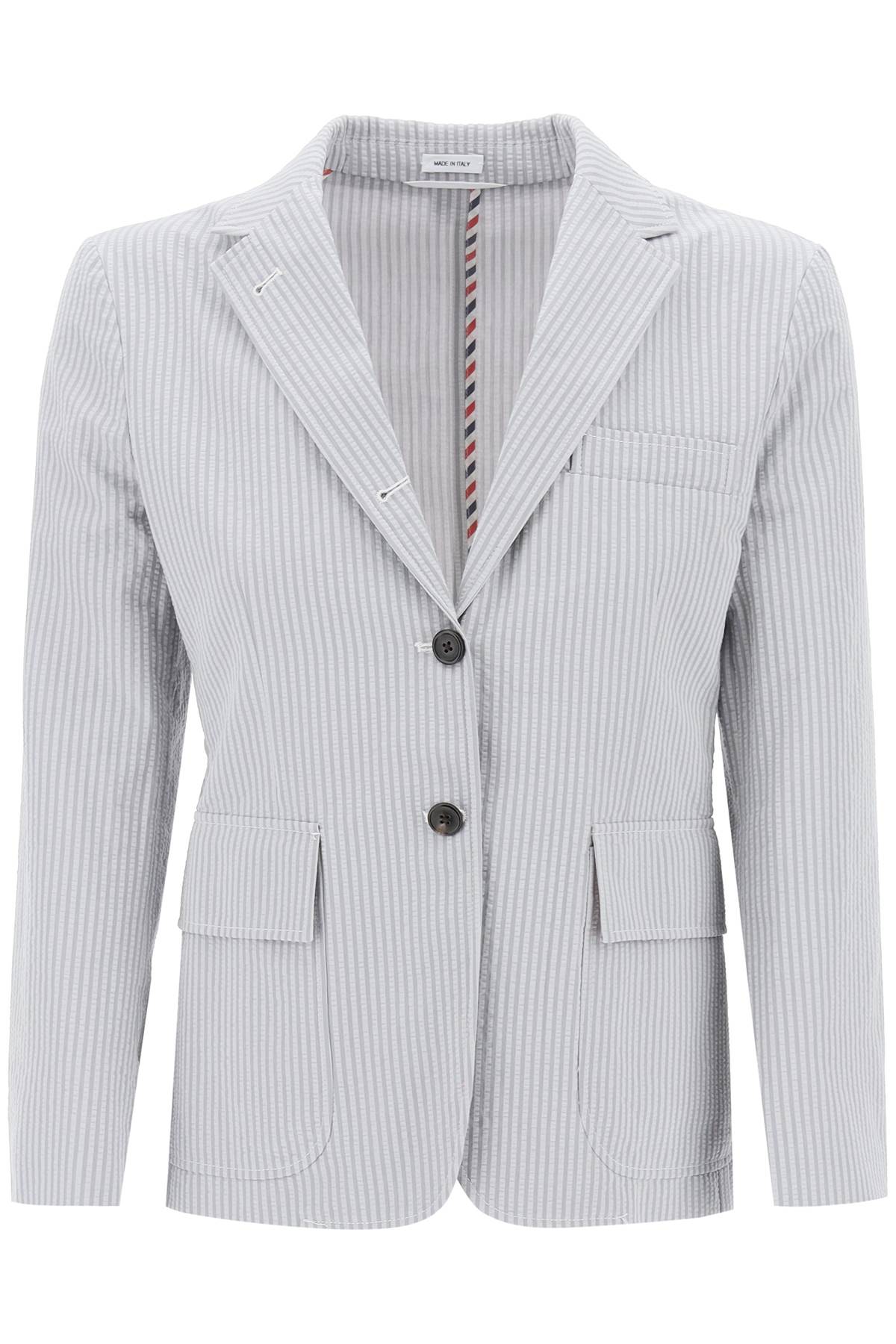 Thom Browne seersucker single-breasted jacket - VivaceVenus