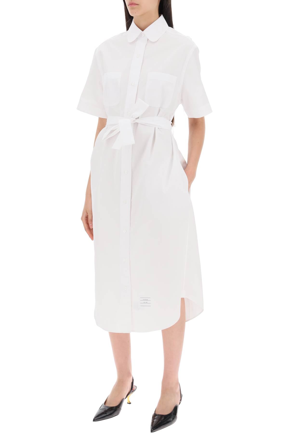 Thom Browne midi blouse with belt - VivaceVenus