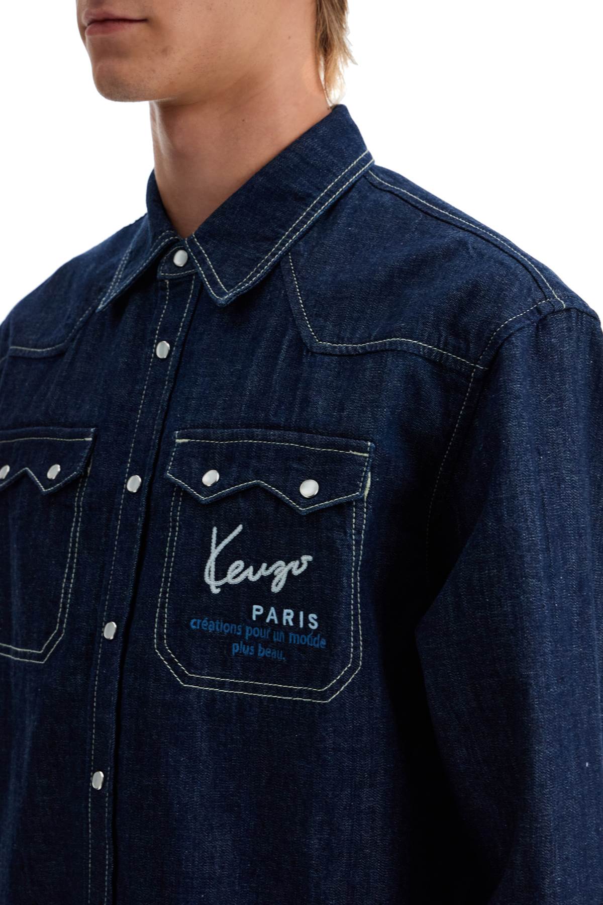 Kenzo denim western shirt for men - VivaceVenus