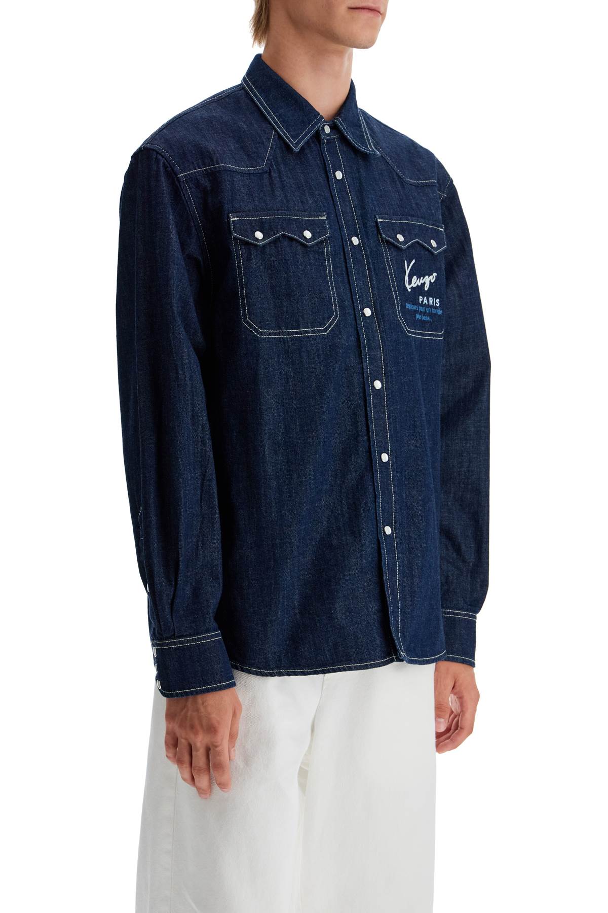 Kenzo denim western shirt for men - VivaceVenus