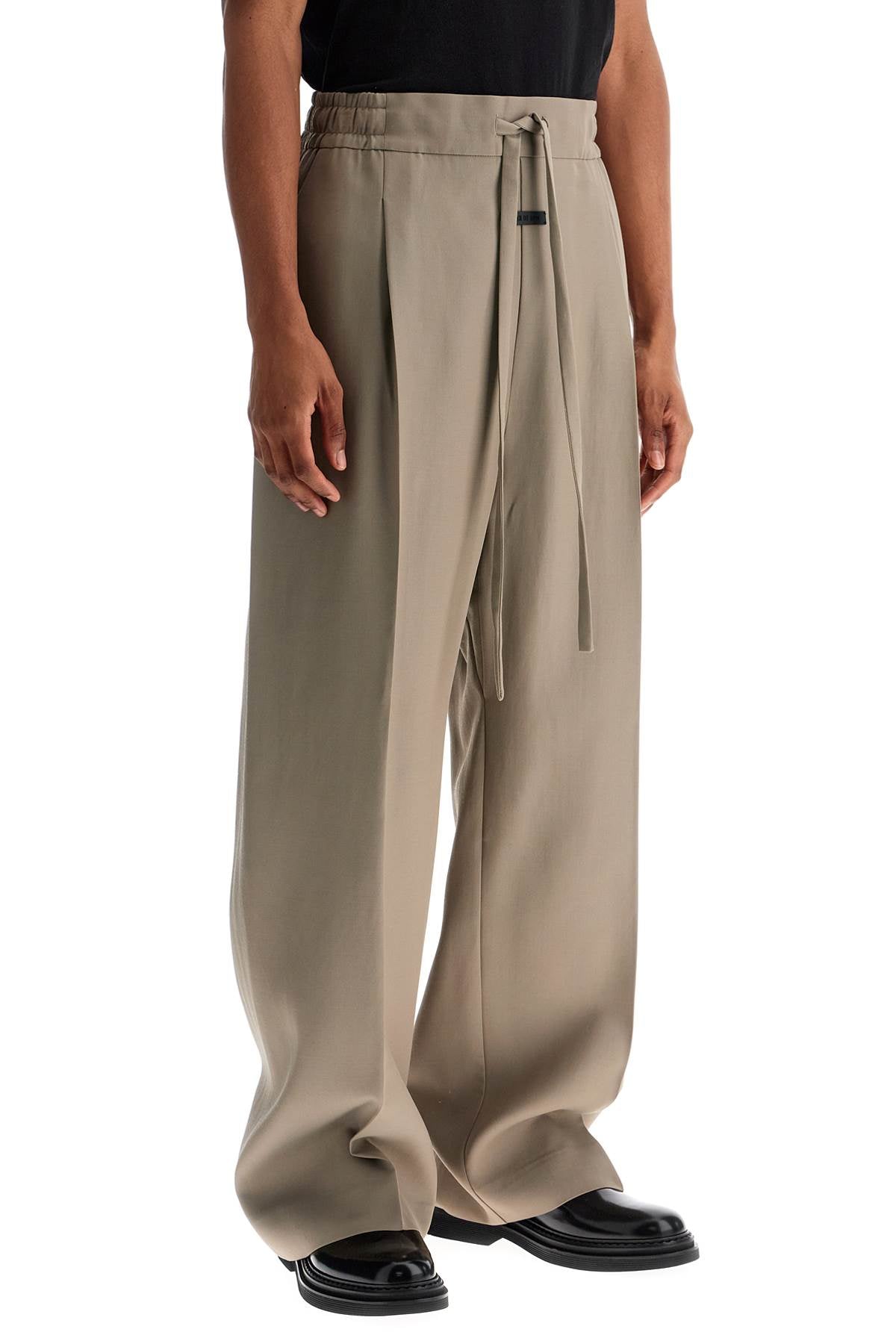 Fear Of God beige wide leg pants in virgin wool and viscose - VivaceVenus