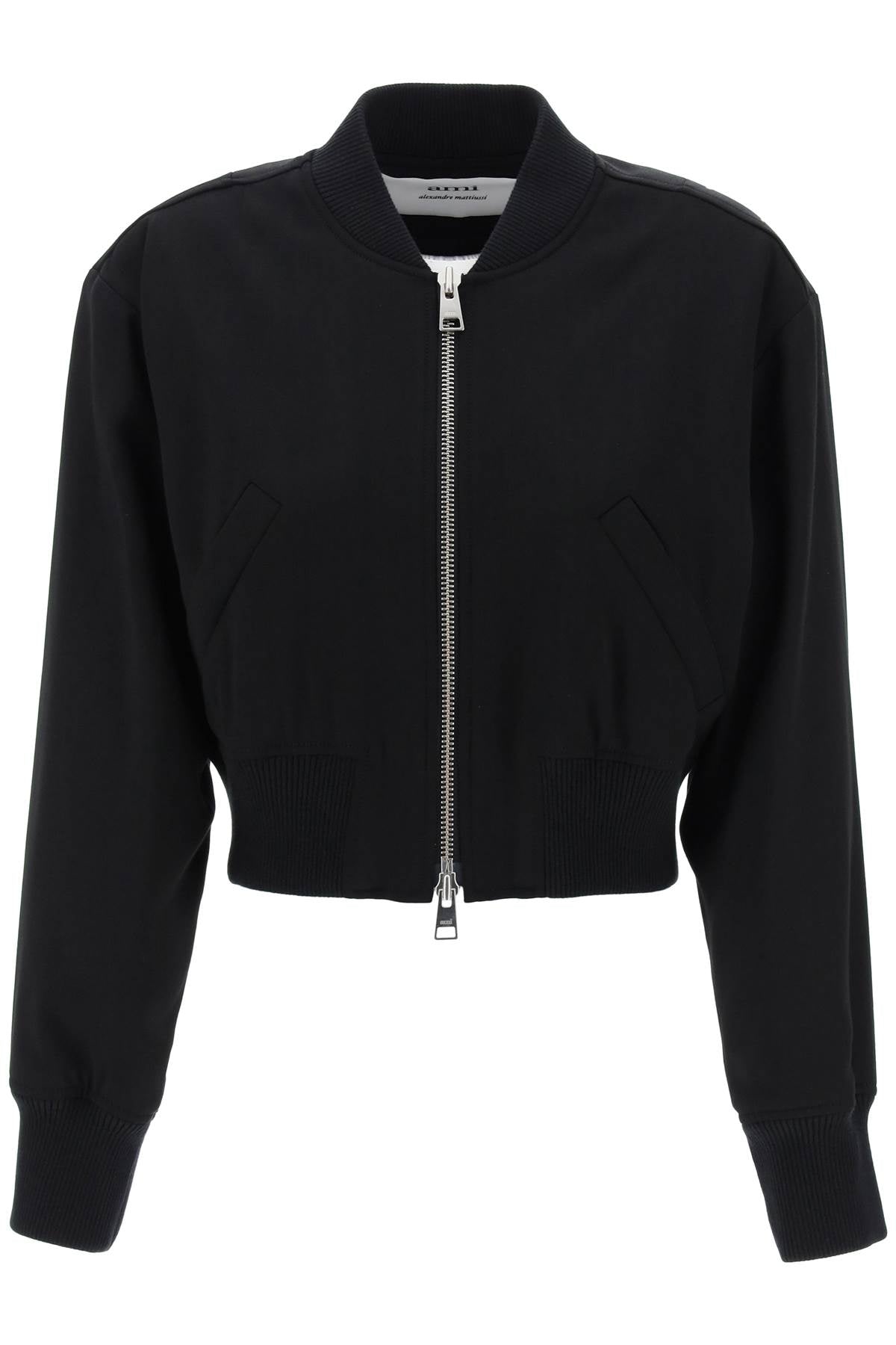 Ami Alexandre Matiussi cropped twill bomber jacket - VivaceVenus