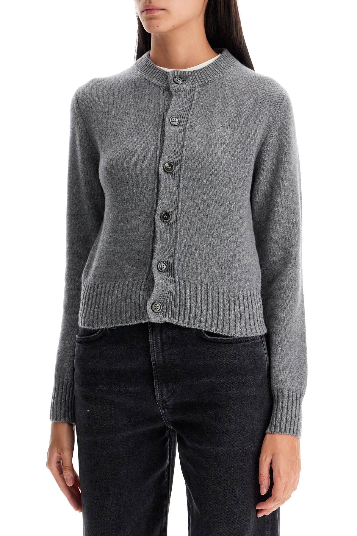 Ami Alexandre Matiussi cashmere crewneck cardigan - VivaceVenus