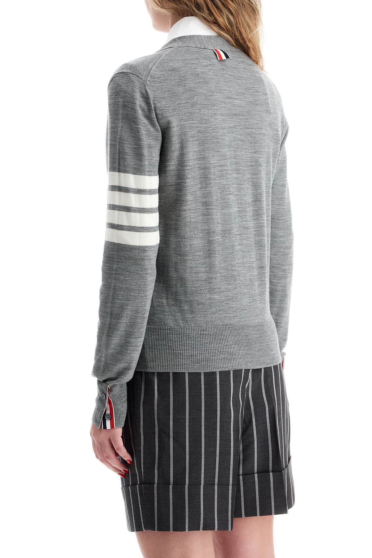 Thom Browne 4-bar merino wool cardigan - VivaceVenus