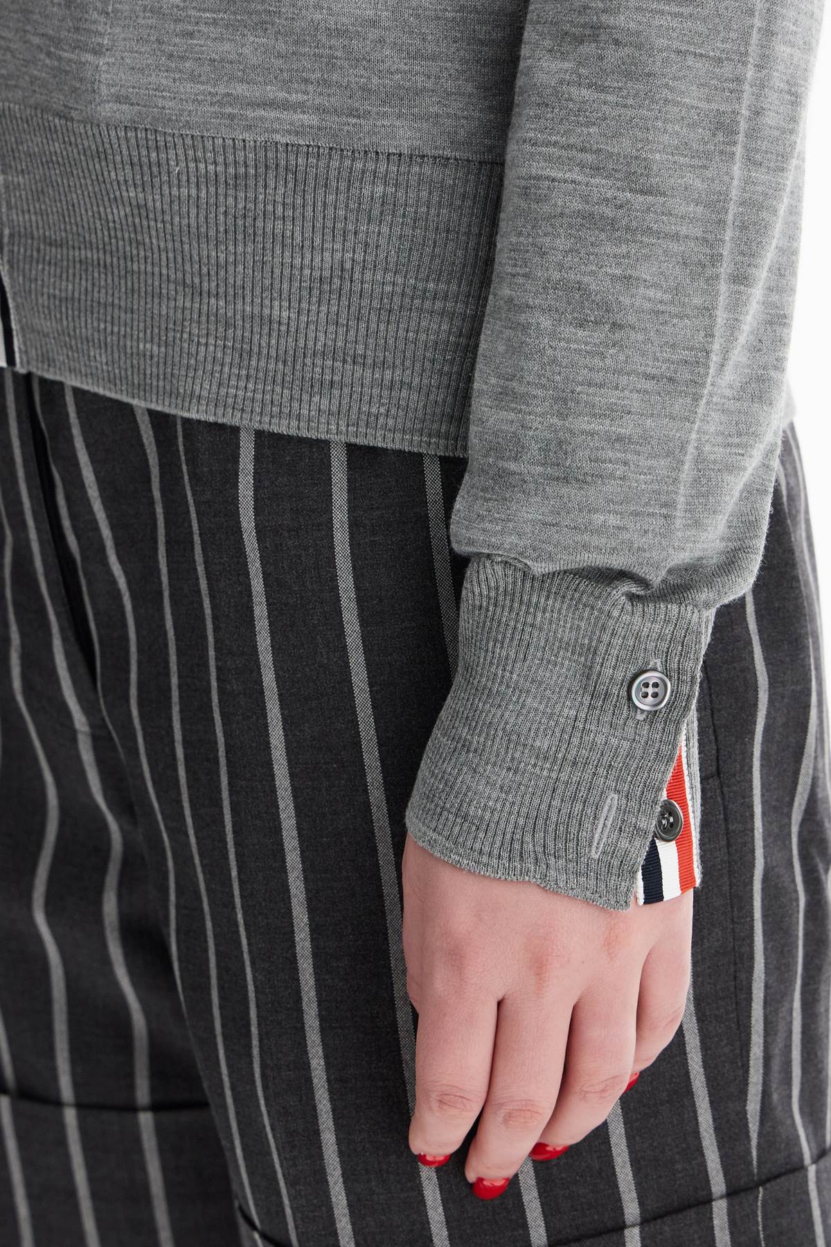 Thom Browne 4-bar merino wool cardigan - VivaceVenus