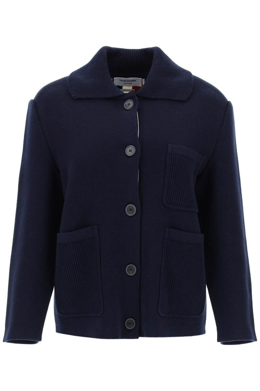 Thom Browne cotton-cashmere knit jacket - VivaceVenus