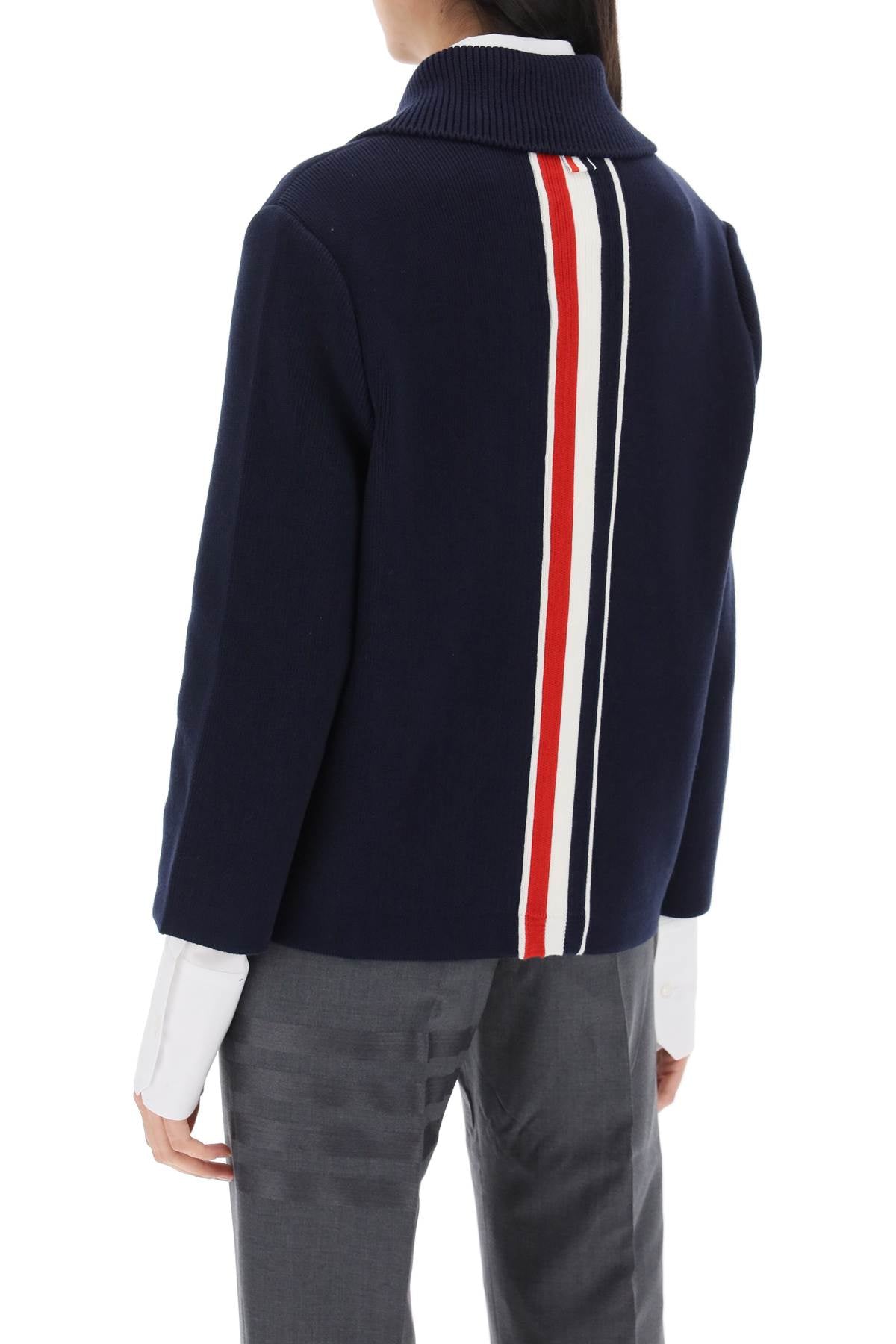 Thom Browne cotton-cashmere knit jacket - VivaceVenus