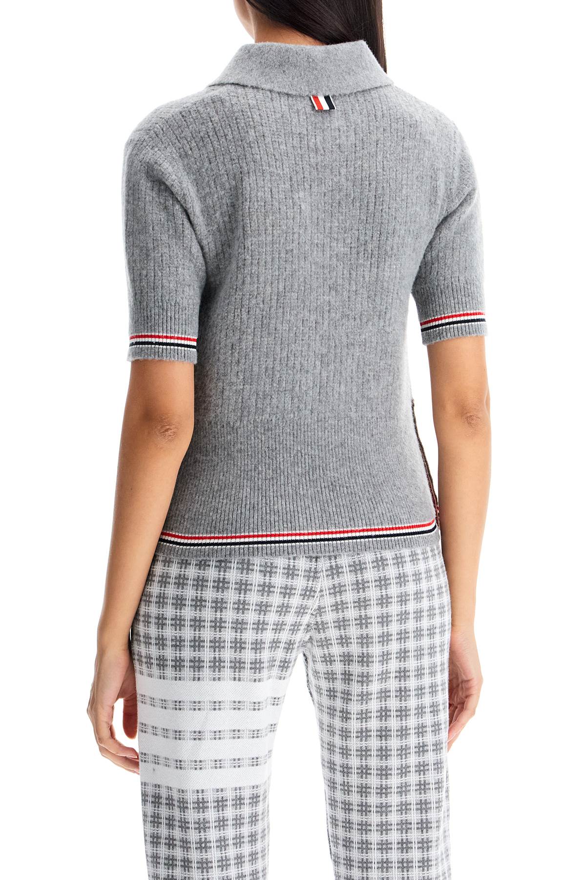 Thom Browne short-sleeved merino wool polo - VivaceVenus